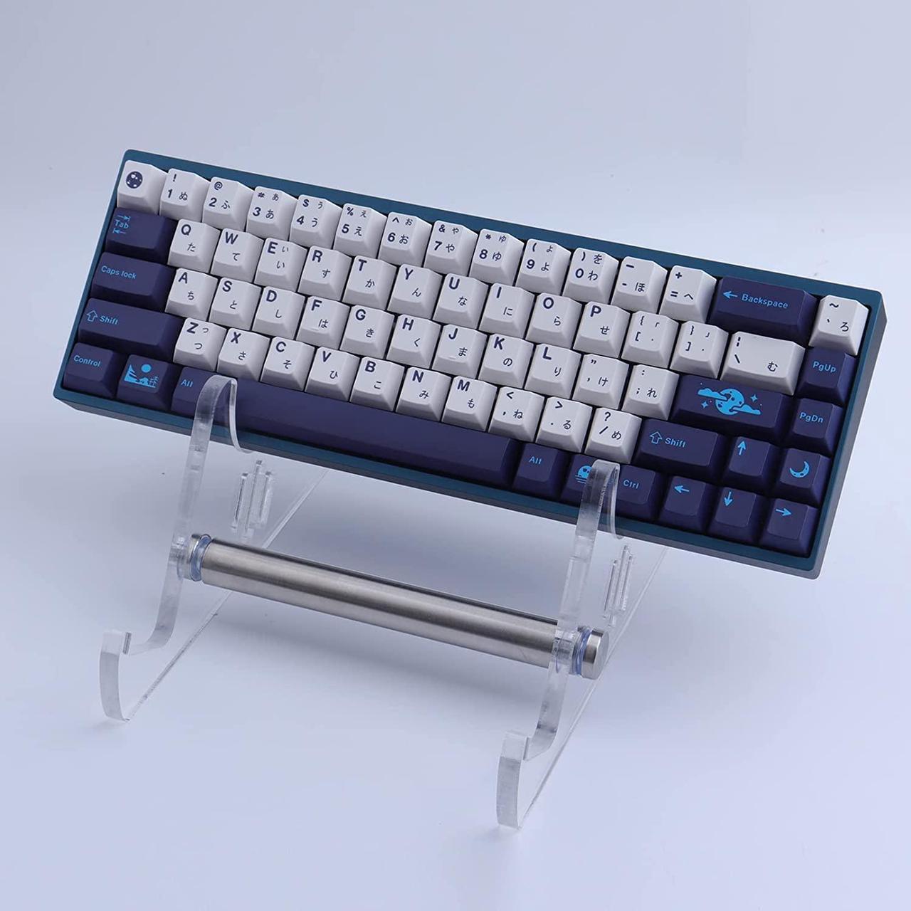 Alt view image 4 of 5 - JOMKIZ PBT Keycaps, 134 Keys Blue Moon Dye Sublimation Cherry Profile Keycaps with 7U Spacebar Japanese Keycap Set for MX Switches Mechanical Keyboards