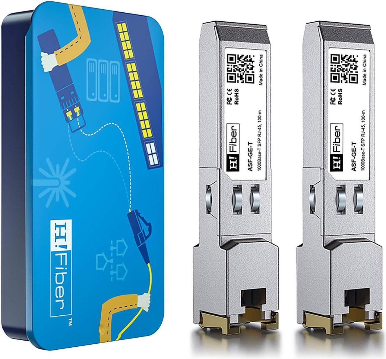 Alt view image 2 of 5 - 2 Pack 1000Base-T SFP Module with 1G SFP Cable 0.5m, 1.25G SFP to RJ45 Transceiver, 1G DAC Cable,Compatible with Cisco, Meraki, MikroTik, Ubiquiti, Unifi, Netgear, D-Link and More