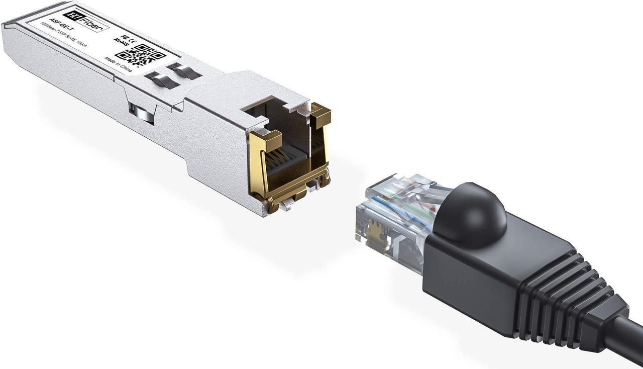 Alt view image 5 of 5 - 2 Pack 1000Base-T SFP Module with 1G SFP Cable 0.5m, 1.25G SFP to RJ45 Transceiver, 1G DAC Cable,Compatible with Cisco, Meraki, MikroTik, Ubiquiti, Unifi, Netgear, D-Link and More