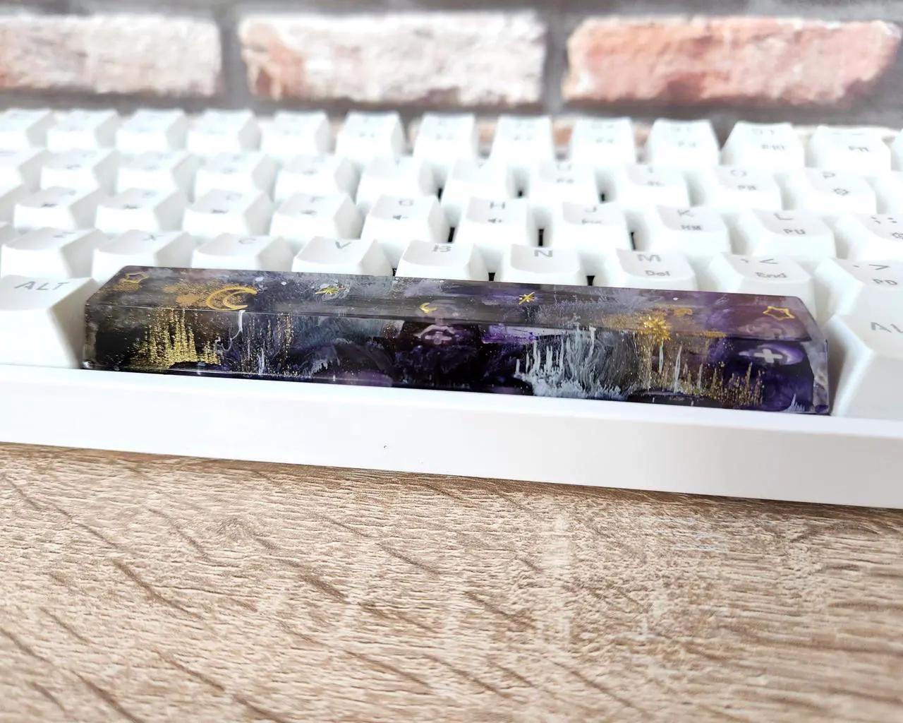 Alt view image 3 of 5 - Custom Artisan Purple Galaxy Spacebar Keycap 6.25U (OEM) for RGB Cherry MX Gaming Mechanical Keyboards