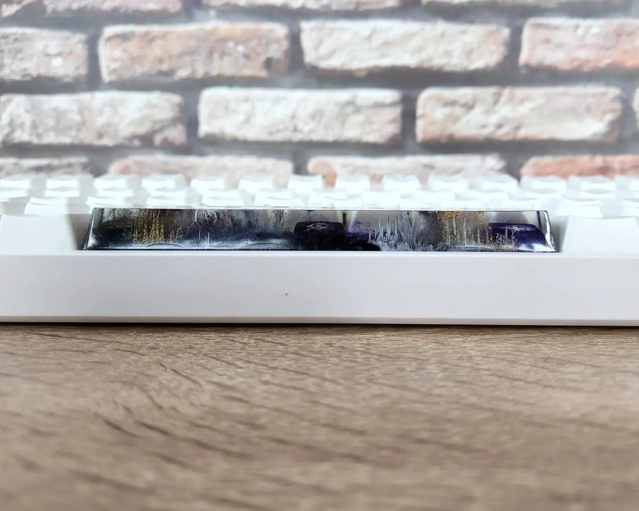 Alt view image 5 of 5 - Custom Artisan Purple Galaxy Spacebar Keycap 6.25U (OEM) for RGB Cherry MX Gaming Mechanical Keyboards