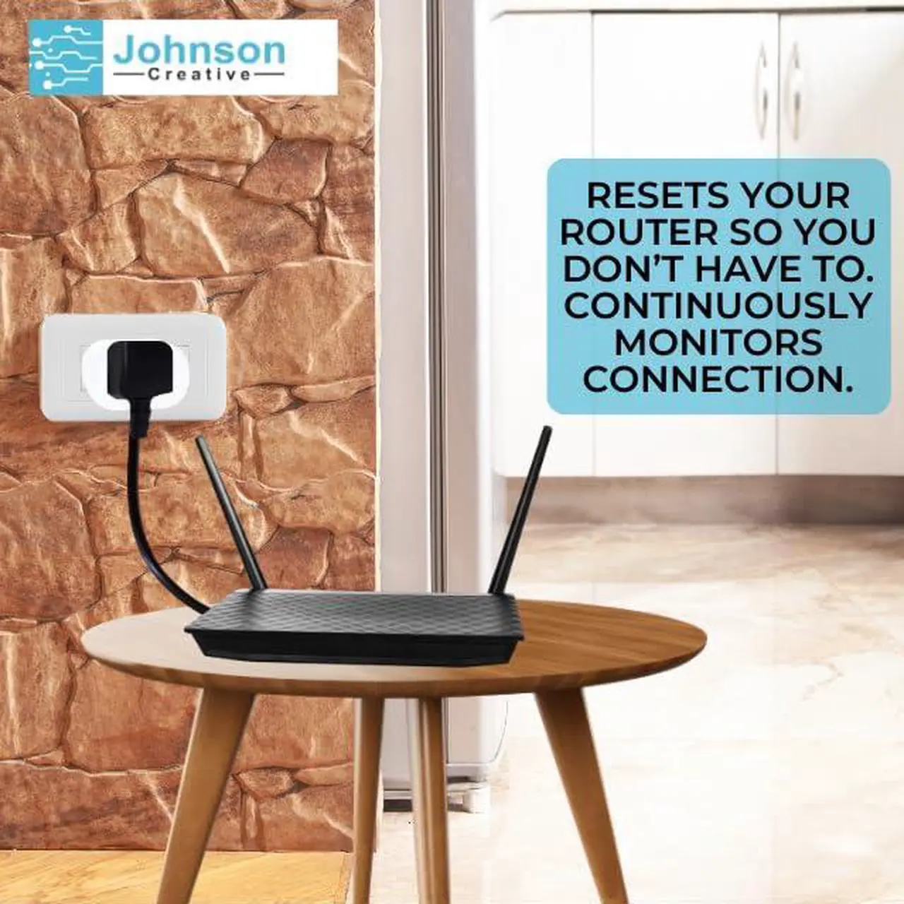 Alt view image 2 of 5 - Keep Connect Router Wi-Fi Reset Device. Automatic Router Rebooter. If You Enter a Phone Number it Will Send Texts Upon resets.