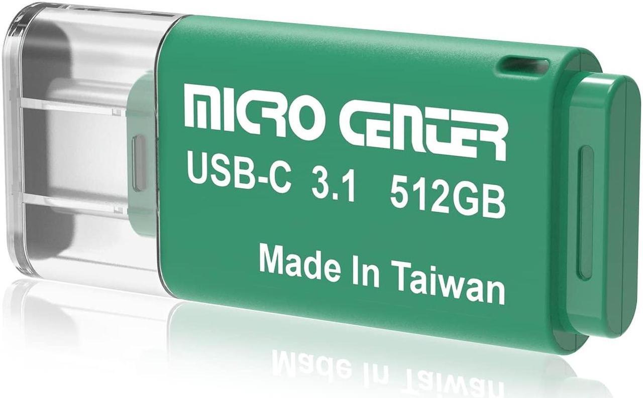 Main image of INLAND Micro Center Super Speed 512GB Type-C USB 3.0/USB 3.1 Gen 1 Mini Flash Drive Memory Stick Thumb Drive (Single Pack)