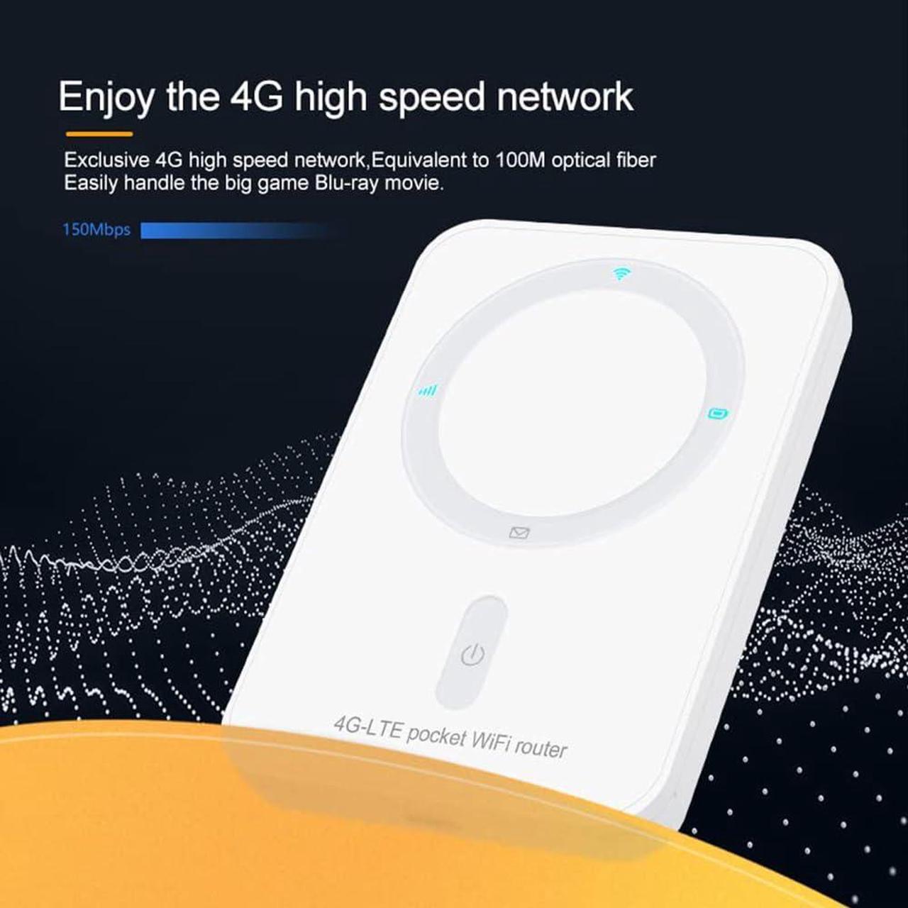 Alt view image 4 of 5 - WDINLY Portable WiFi Hotspot Device for Travel, Unlocked Mobile WiFi Hotspot Router with SIM Card Slot, Supports B2/B4/B5/B12/B17 Networks, Includes 2GB Data for 30 Days, Compatible with AT&T T-Mobile