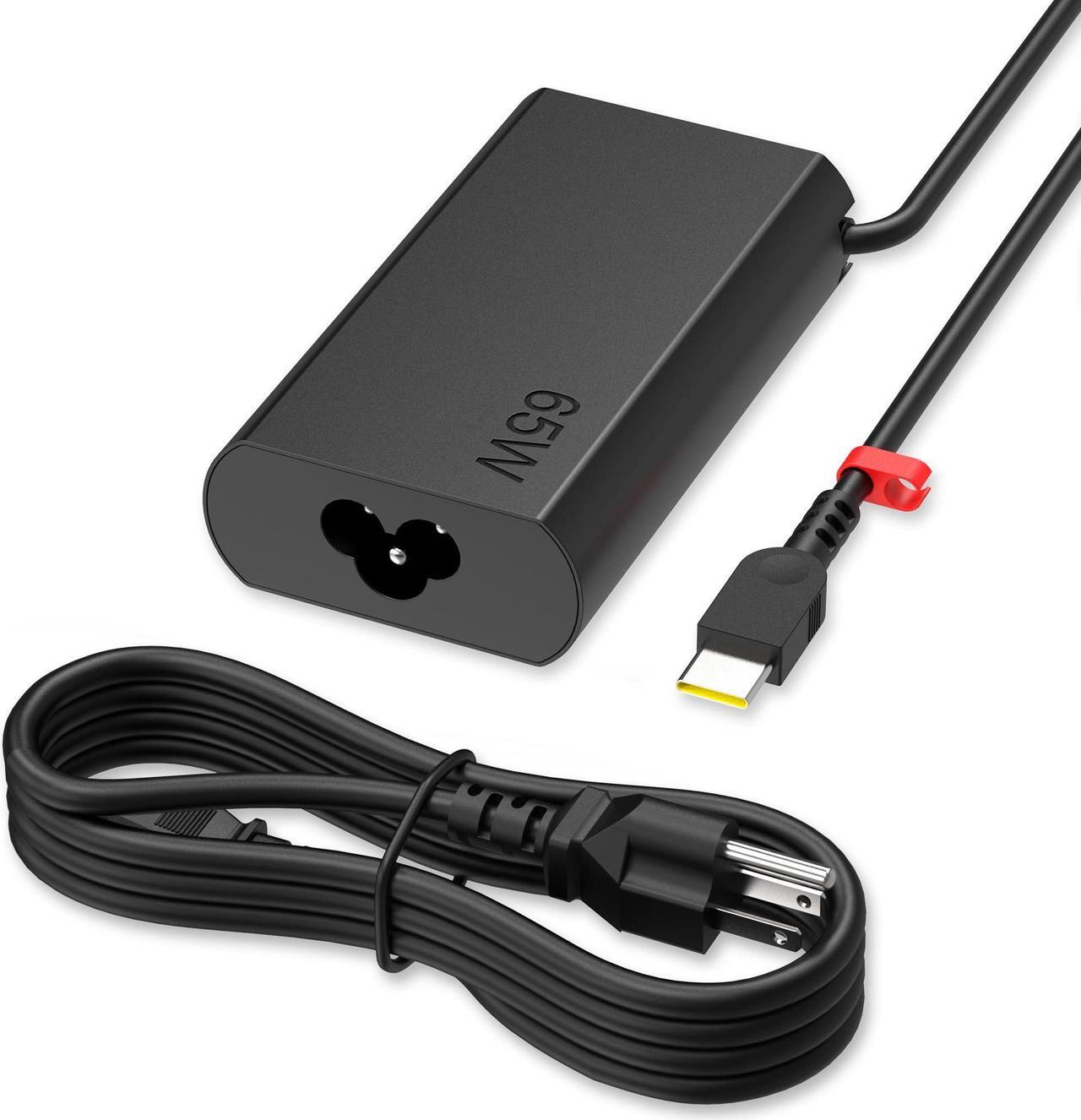 Main image of Newest Slim USB-C 65W AC Adapter Fit for Lenovo ThinkPad X280 X380 X390 L390 E480 E495 E580 E590 T480 T490 T580 Yoga 730 C740 920 C930 C940 IdeaPad and More Computer which with Type C Laptop Charger