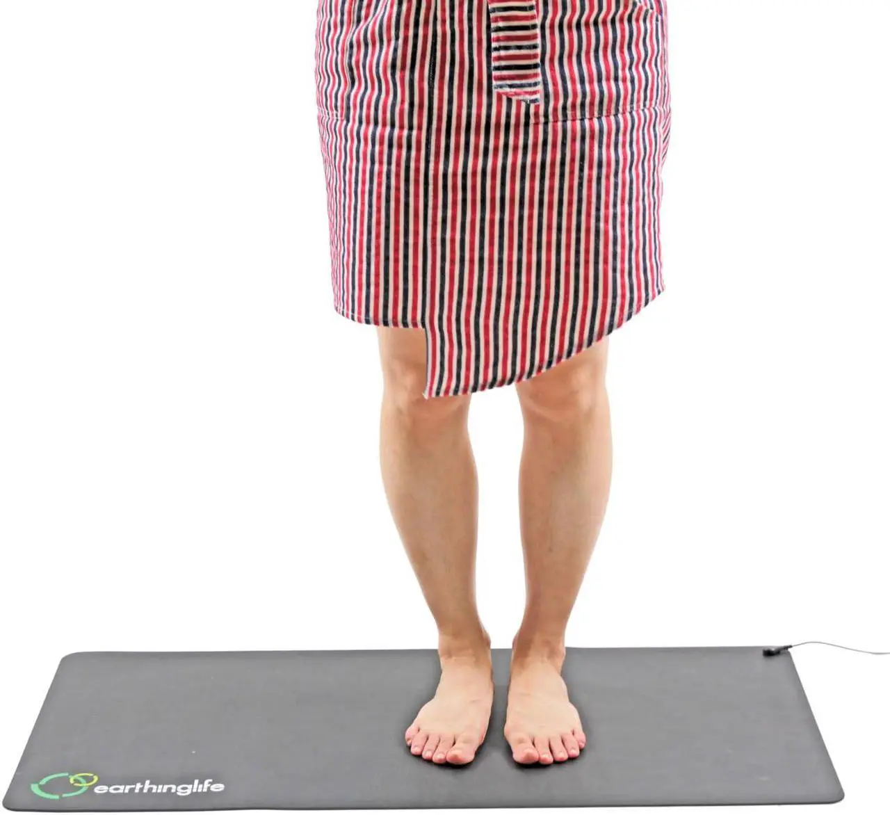 Main image of Grounding Mat for Eathing Conductive PU Leather Desk Mat with 16.4ft Grounded Cord Grounded Therapy