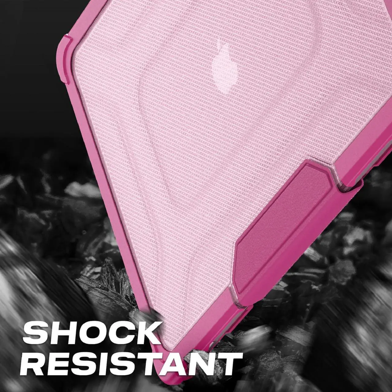 Alt view image 5 of 5 - SEYMAC stock MacBook Pro 16 inch Case 2023/2022/2021 A2991 A2780 A2485, Shock-Absorbing Protection Case with Folding Stand &Mouse Pad/Bag for MacBook Pro 16'' M3/M2/M1 A2991 A2780 A2485 (Pink)