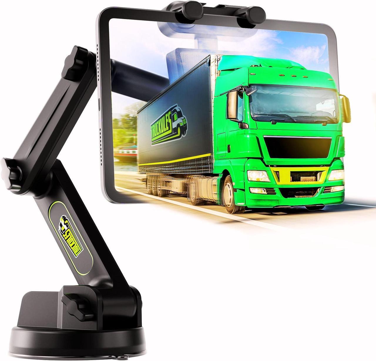 Main image of Truckules Tablet Mount for Truck, Heavy Duty Super Suction Cup for Tablet & iPad Mount Truck Dashboard Windshield 16.7 inch Long Arm & Stable Compatible with Tablet & iPad, Commercial Truck 16.7 inch