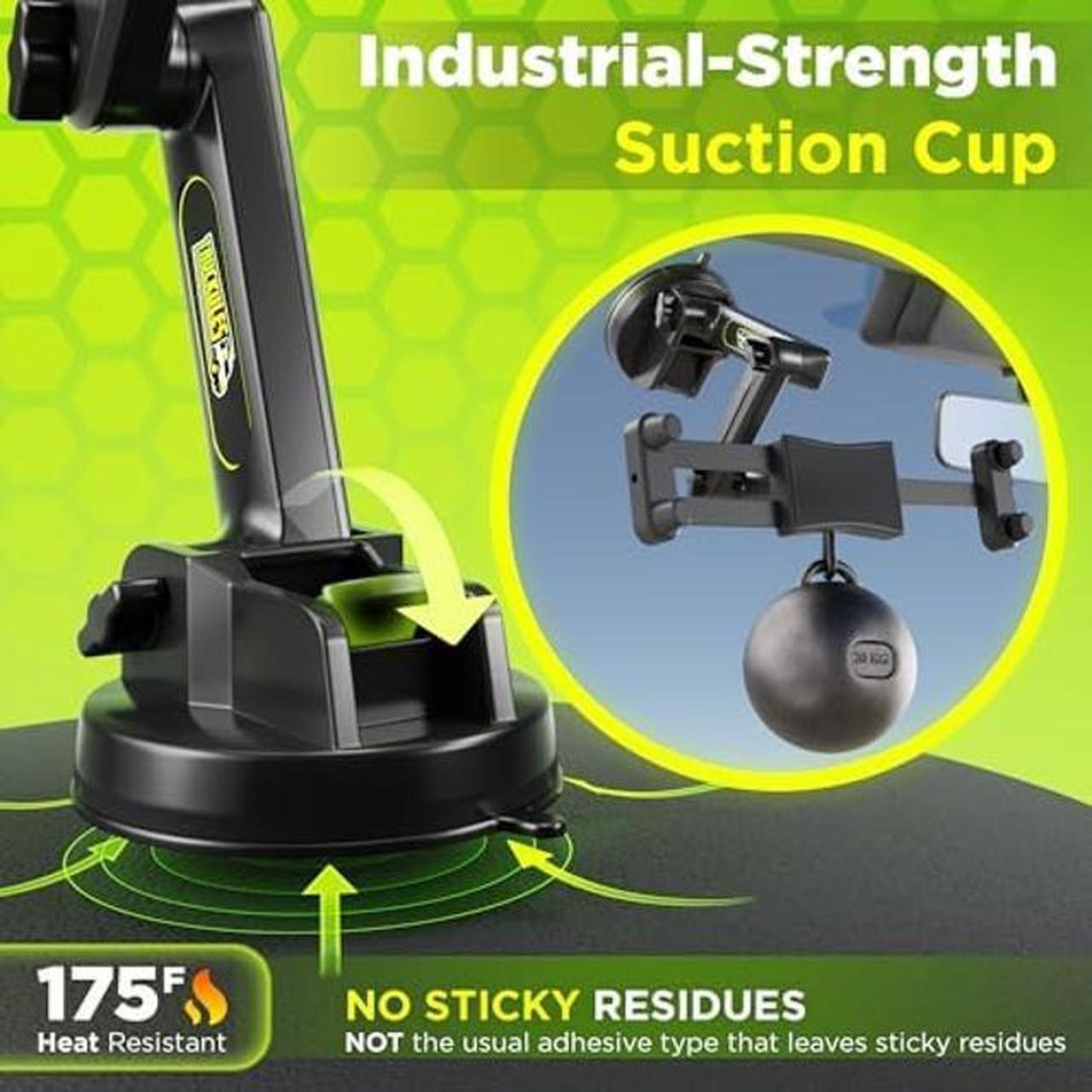 Alt view image 4 of 5 - Truckules Tablet Mount for Truck - Heavy Duty, Tablet & iPad Mount Truck Dashboard Windshield 16.7 inch Long Arm, Super Suction Cup & Stable, Compatible with Tablet & iPad, Big Rig Truck 16.7 inch