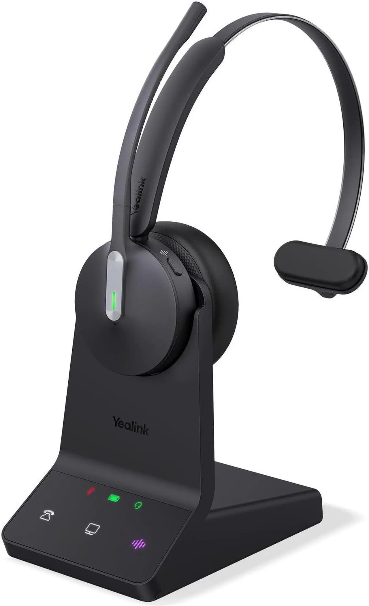 Main image of Yealink WH64 Wireless Headset, DECT and Bluetooth Dual Hybrid Headset for Zoom Certified & UC Platform, Phone Headset with 3X Mic, 32 Talk Time, 492ft Range, Office Headset for Desk IP Phone,PC