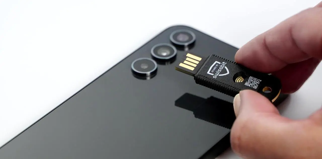 Alt view image 3 of 5 - Swissbit - iShield Key Pro Security Key, Hardware Authenticator, USB and NFC Connection, FIDO2 Certified, U2F, HOTP, TOTP, PIV, 2FA, Black, (1pc) (iShield Key Pro USB-A/NFC)
