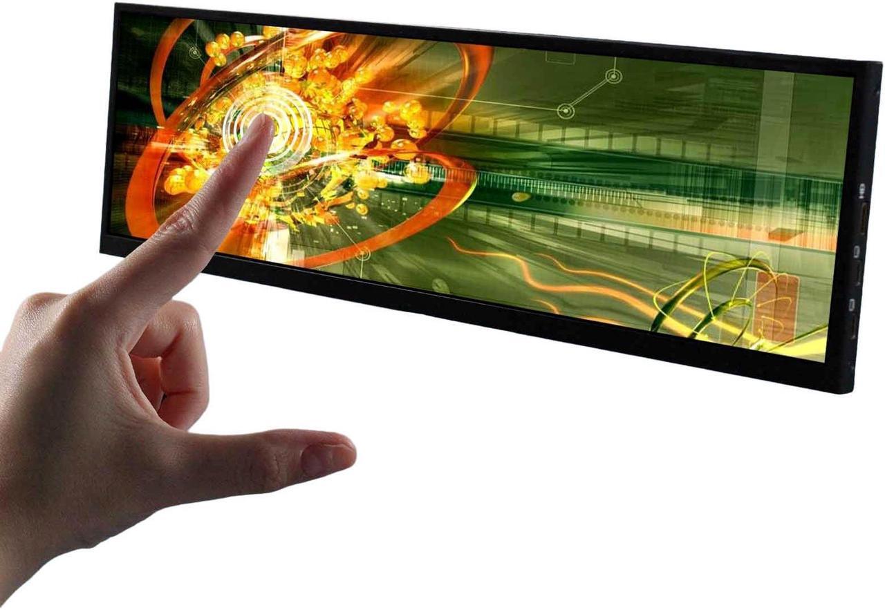 Main image of VSDISPLAY 14.5 Inch 2K 2560x720 LCD Monitor Touch Panel 14.5'' Stretched Bar Display with Mini HD-MI Type-C Video Input for Gaming/PC/Laptop/Computer Monitoring Extra Secondary Screen