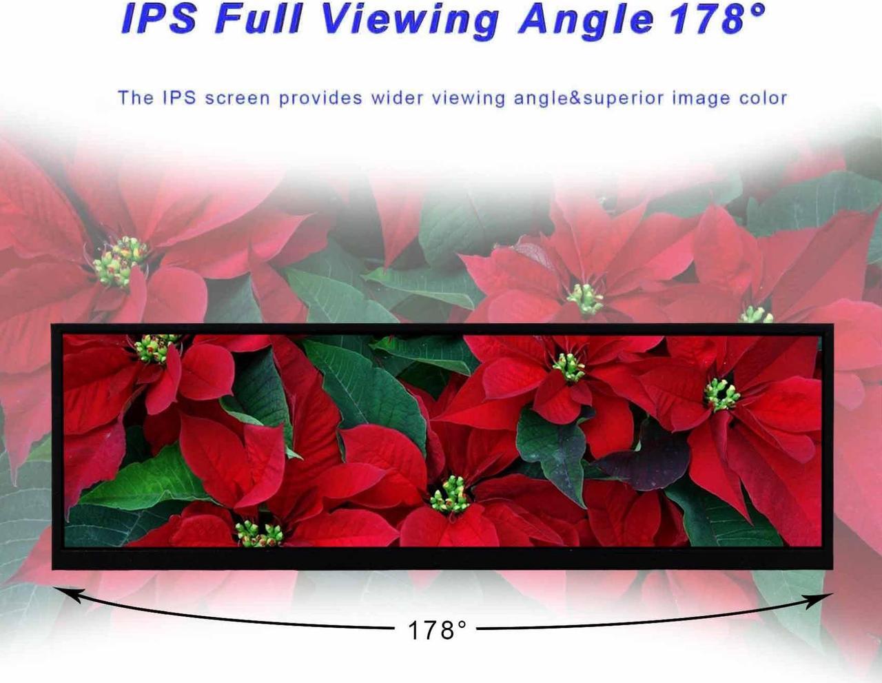 Alt view image 5 of 5 - VSDISPLAY 14.5 Inch 2K 2560x720 LCD Monitor Touch Panel 14.5'' Stretched Bar Display with Mini HD-MI Type-C Video Input for Gaming/PC/Laptop/Computer Monitoring Extra Secondary Screen