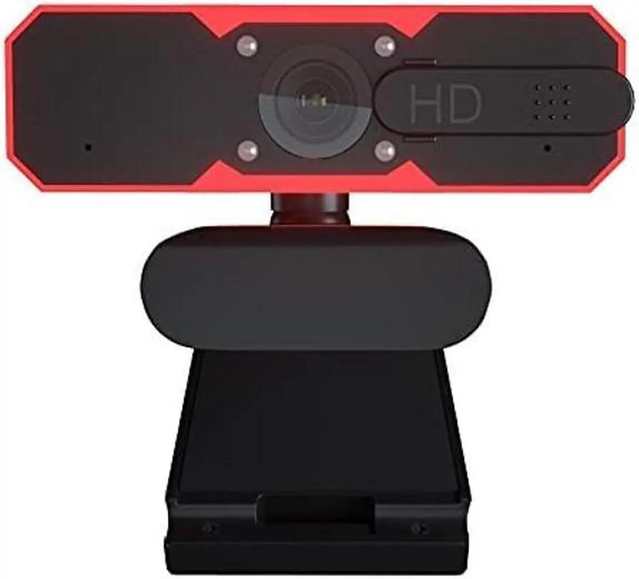 Alt view image 2 of 5 - Generic RGB Webcam - 1080p HD Web Cam with Microphone, Privacy Cover - 7 RGB Lights, 2-Level Adjustable Brightness - Computer, Desktop PC, Laptop Web Camera for Live Streaming, Skype, Video Calls