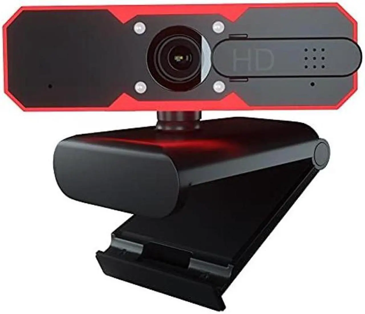 Alt view image 3 of 5 - Generic RGB Webcam - 1080p HD Web Cam with Microphone, Privacy Cover - 7 RGB Lights, 2-Level Adjustable Brightness - Computer, Desktop PC, Laptop Web Camera for Live Streaming, Skype, Video Calls