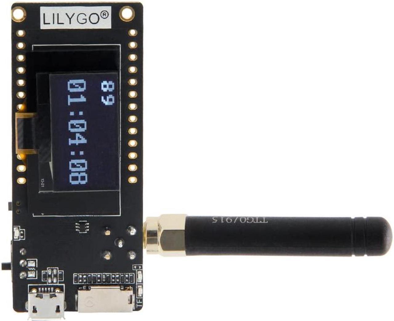 Main image of LILYGO LoRa32 915Mhz ESP32 Development Board OLED 0.96 Inch SD Card BLE WiFi TTGO Paxcounter Module