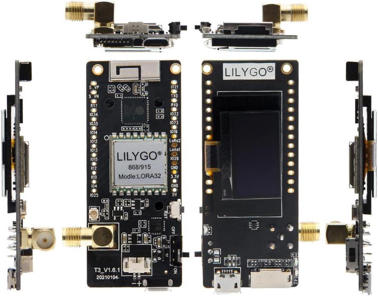 Alt view image 4 of 5 - LILYGO LoRa32 915Mhz ESP32 Development Board OLED 0.96 Inch SD Card BLE WiFi TTGO Paxcounter Module