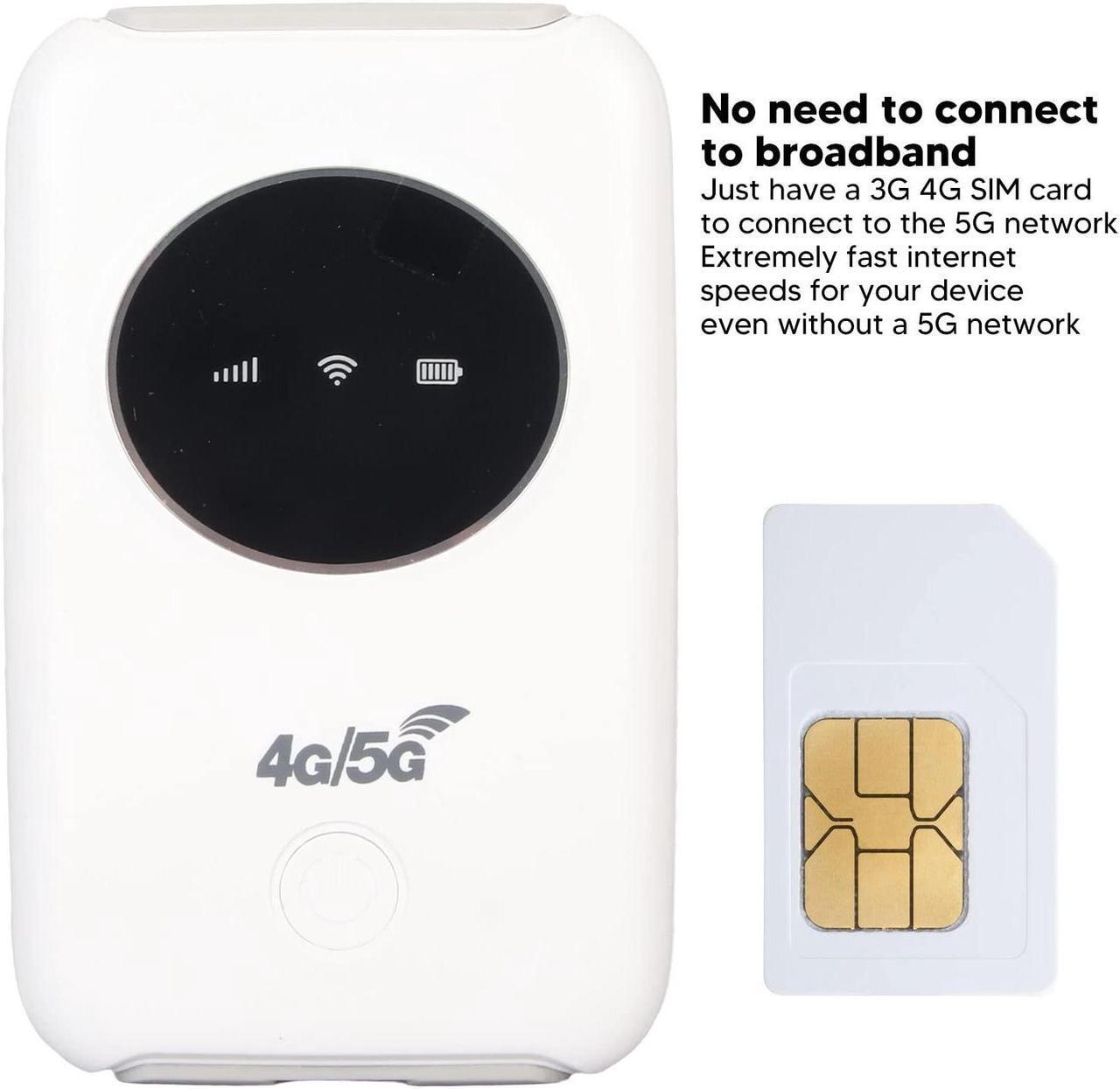 Alt view image 2 of 5 - Mobile Hotspot, 4G LTE USB Modem 300Mbps Unlocked 5G High Speed Hotspot with SIM Card Slot Portable Router for Travel, Business Trip, Work