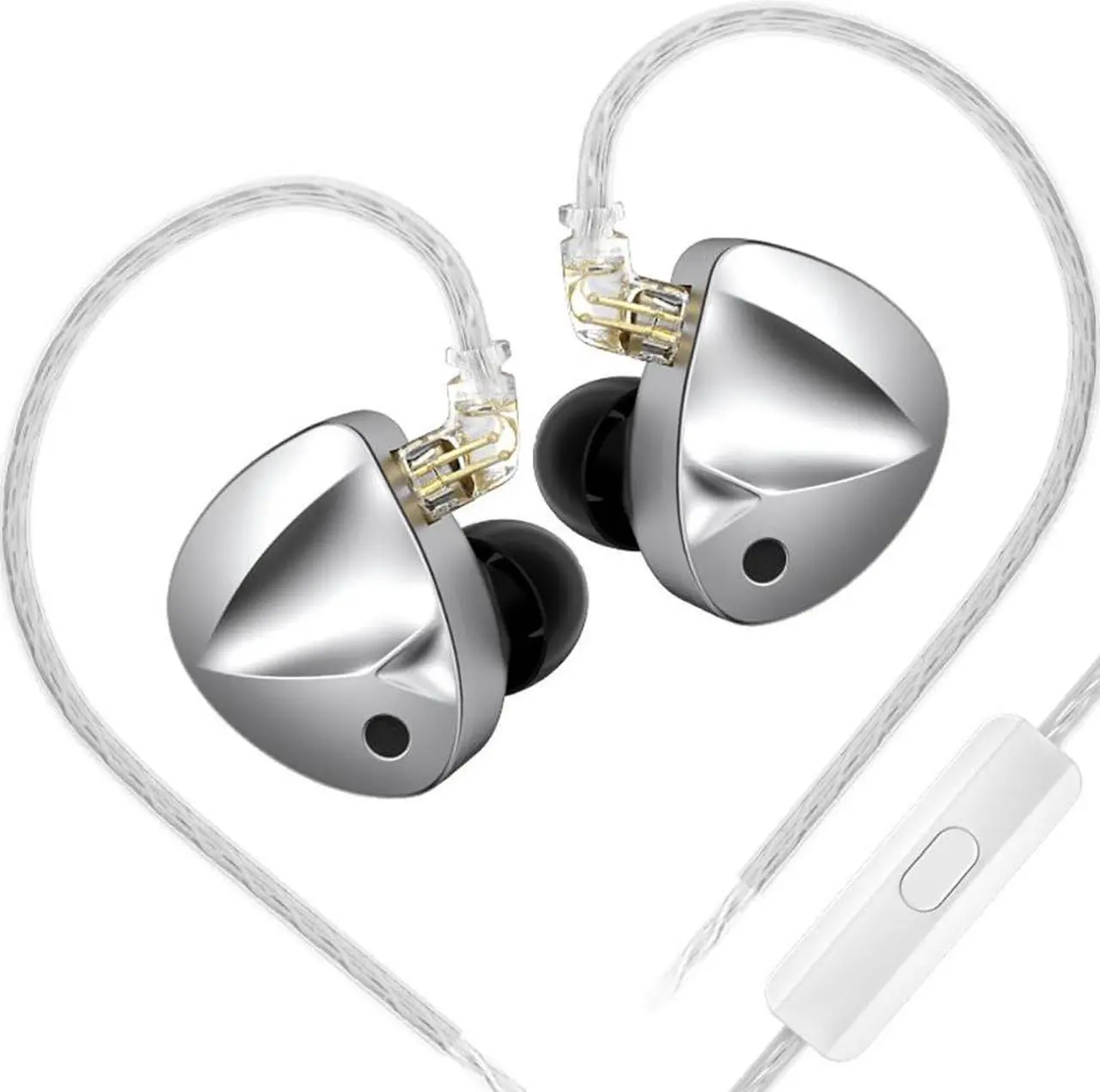 Main image of KZ DFi Tuable IEM Eabuds for Audiophile,KZ HiFi Dyanmic Driver in ear Monitor Heavy Bass in ear Headphone,Stereo DJ Earphone (No Switch Silver, with Microphone)