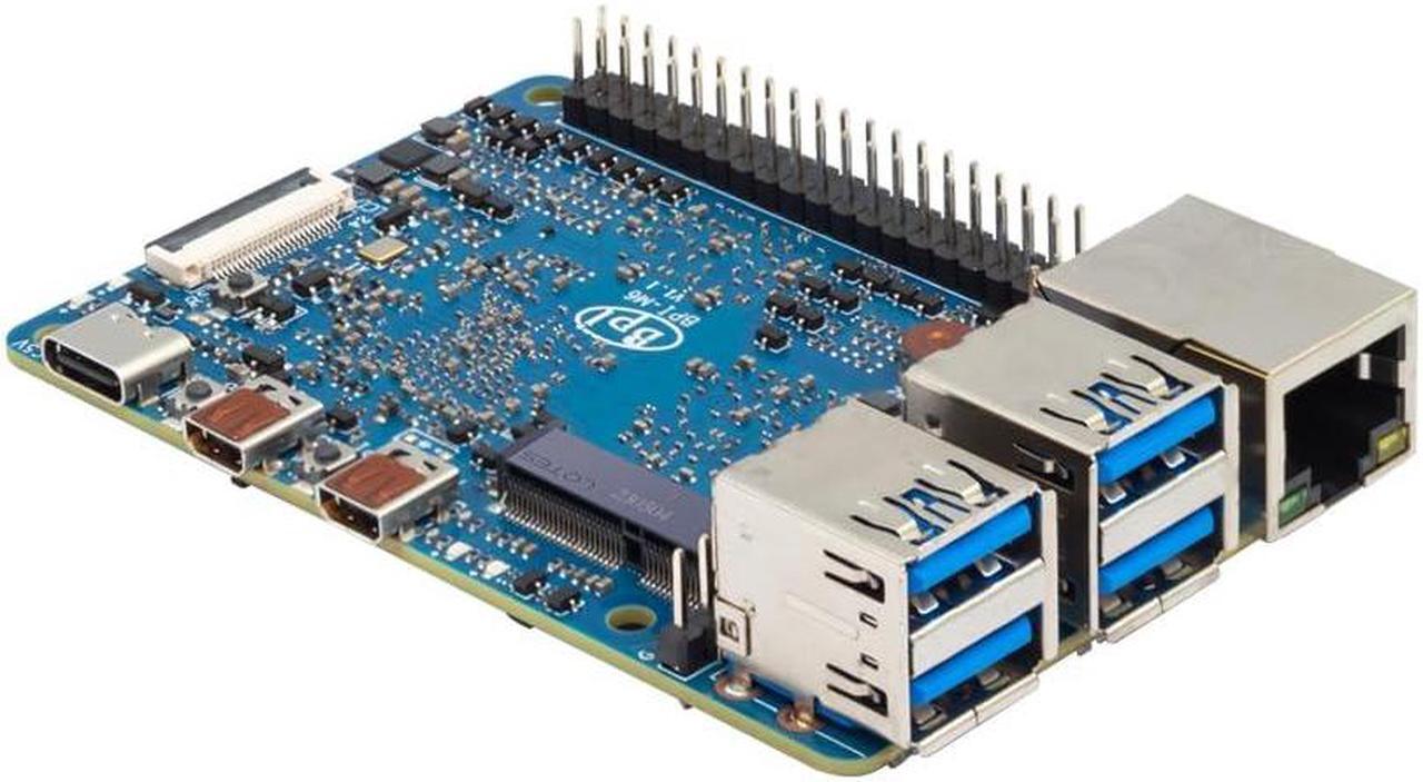Alt view image 3 of 5 - Banana Pi BPI-M6 LPDDR4 4GB Single Board Computer with Synaptics VS680 Cortex-A73 M3 CPU 6.75Tops NPU Imagination GE9920 GPU for AI Edge computing/Media Center/Video Call Support Android Linux