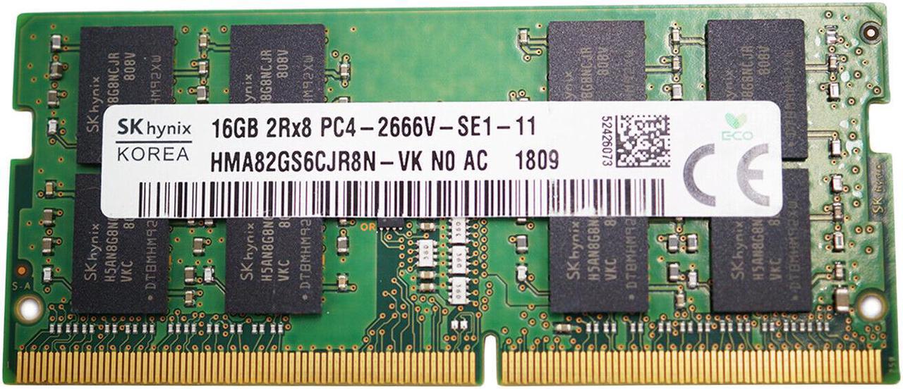 SK Hynix 16GB DDR4 PC4-21300 2666MHz Laptop Memory RAM | HMA82GS6CJR8N-VK