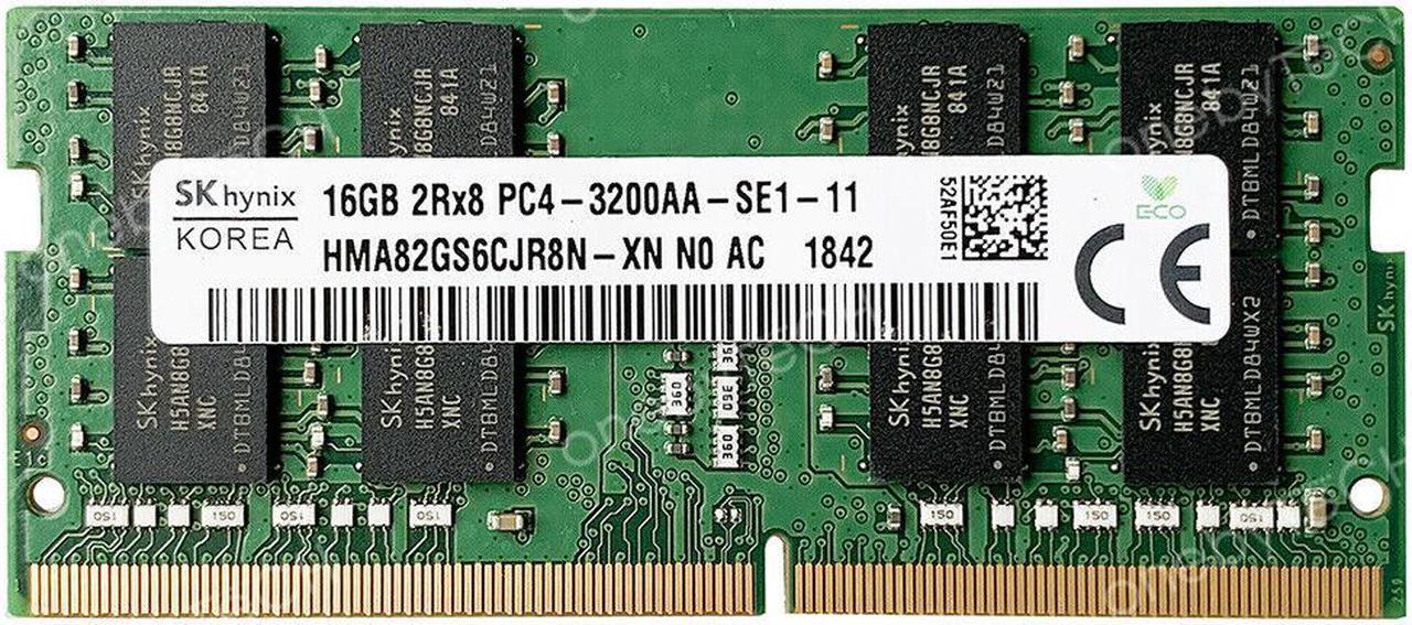 SK Hynix HMA82GS6CJR8N-XN 16GB 2Rx8 PC4-25600 DDR4 3200 MHz PC4-3200AA 260pin 1.2v SODIMM Memory