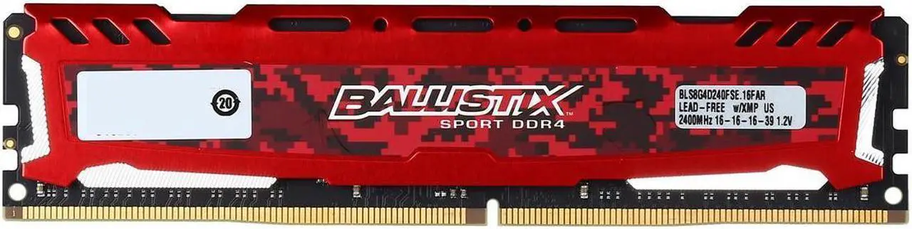 Refurbished: Ballistix Sport LT 8GB DDR4 2400 (PC4 19200) Desktop ...