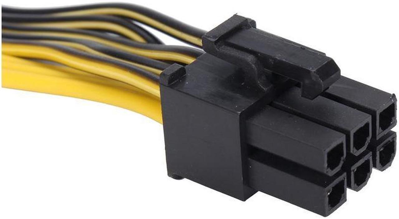 Alt view image 4 of 4 - EnLabs PCIE6P28PSPL6020 PCIe 6pin to 8pin(6+2) Male to Male PCI-E Power Splitter Cable (60CM+20CM) for GPU Power Supply Breakout Board Adapter for Ethereum Mining ETH ZEC