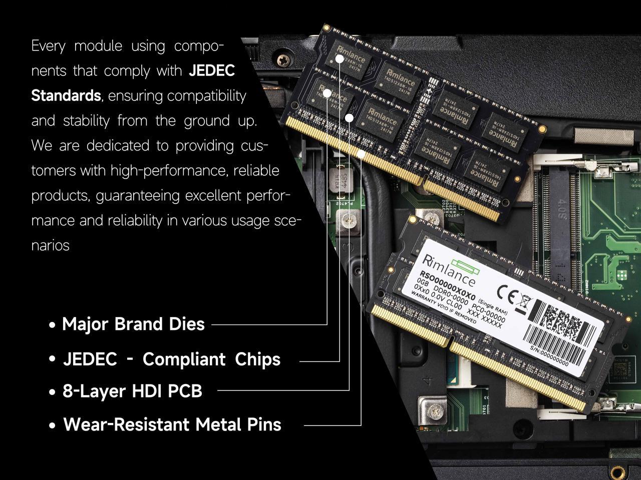 Alt view image 3 of 7 - Rimlance 4GB (1X4GB) 1.5V DDR3 1066MHZ PC3-8500 SODIMM 2RX8