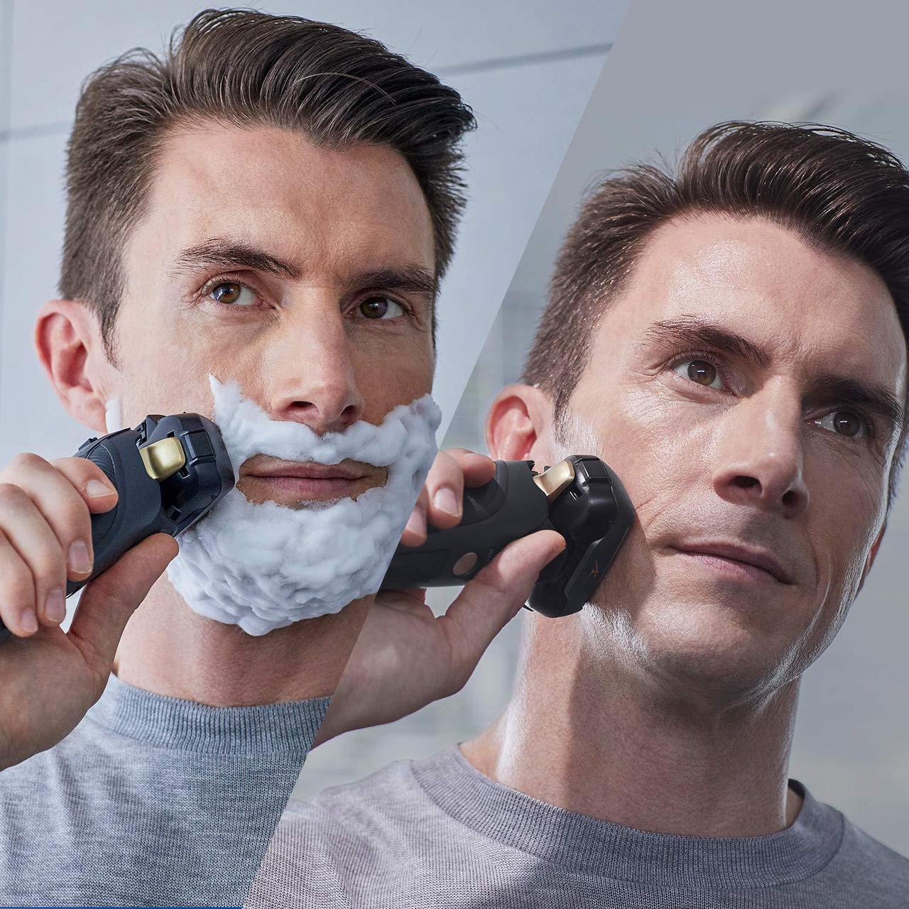 Alt view image 7 of 12 - Panasonic Electric Razor for Men | Electric Shaver ARC5 |Wet Dry Shaver Men | Cordless Razor | Shaver with Pop-Up Trimmer|16-D Flexible Pivoting Head & Intelligent Shaving Sensor ES-LV67-K, Black