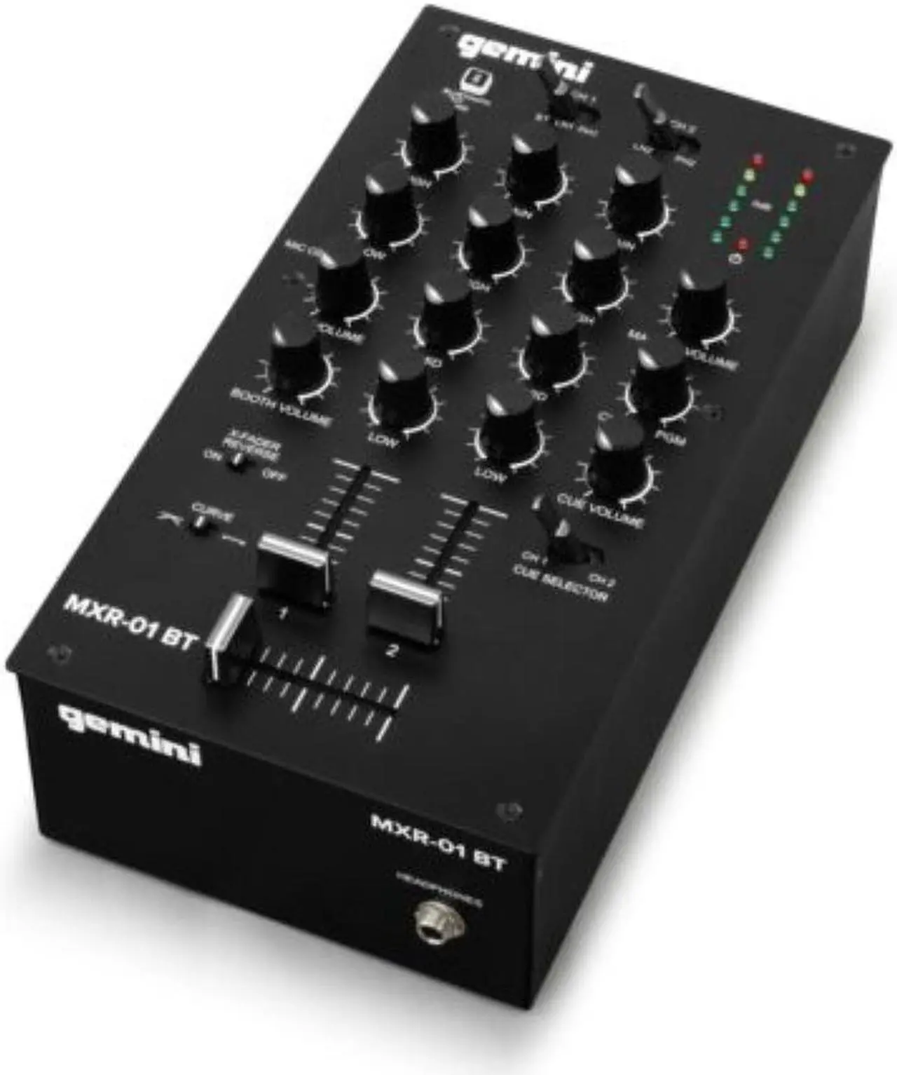 Alt view image 4 of 20 - Gemini MXR-01BT 2-Channel Professional DJ Mixer with Wireless Bluetooth