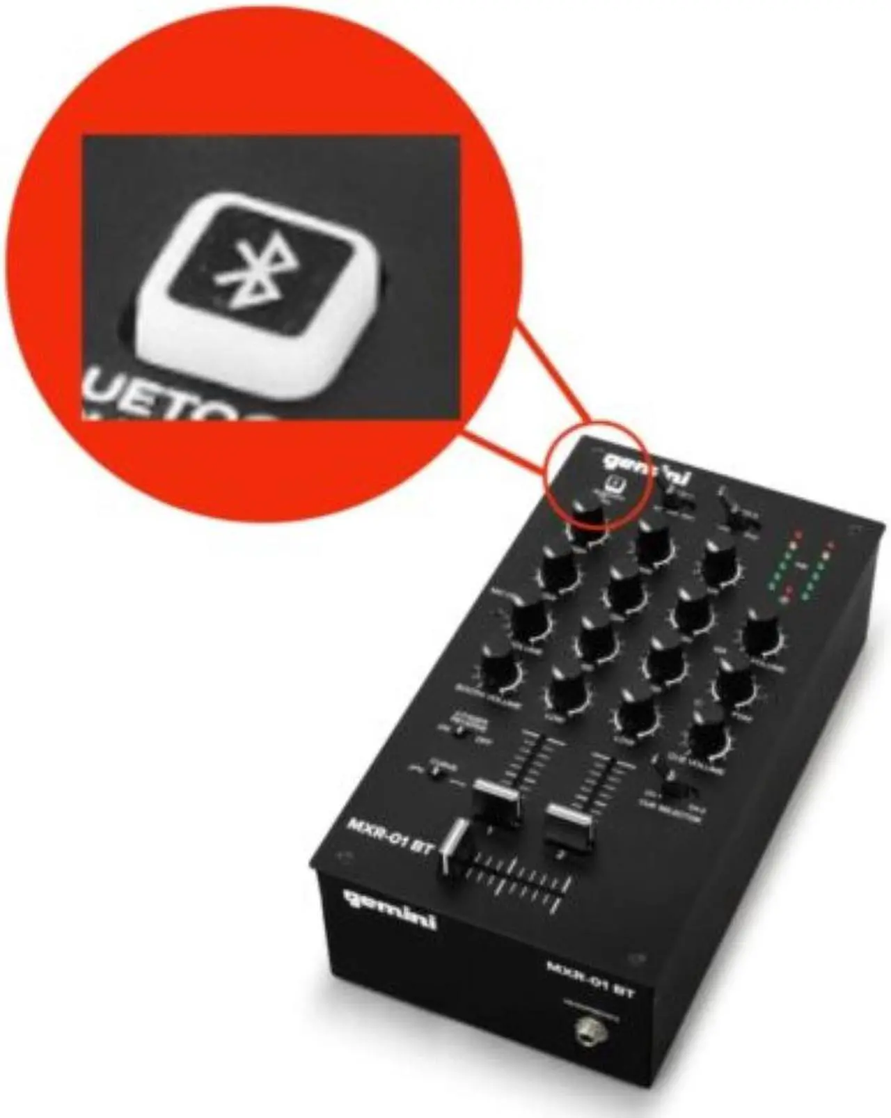Alt view image 5 of 20 - Gemini MXR-01BT 2-Channel Professional DJ Mixer with Wireless Bluetooth