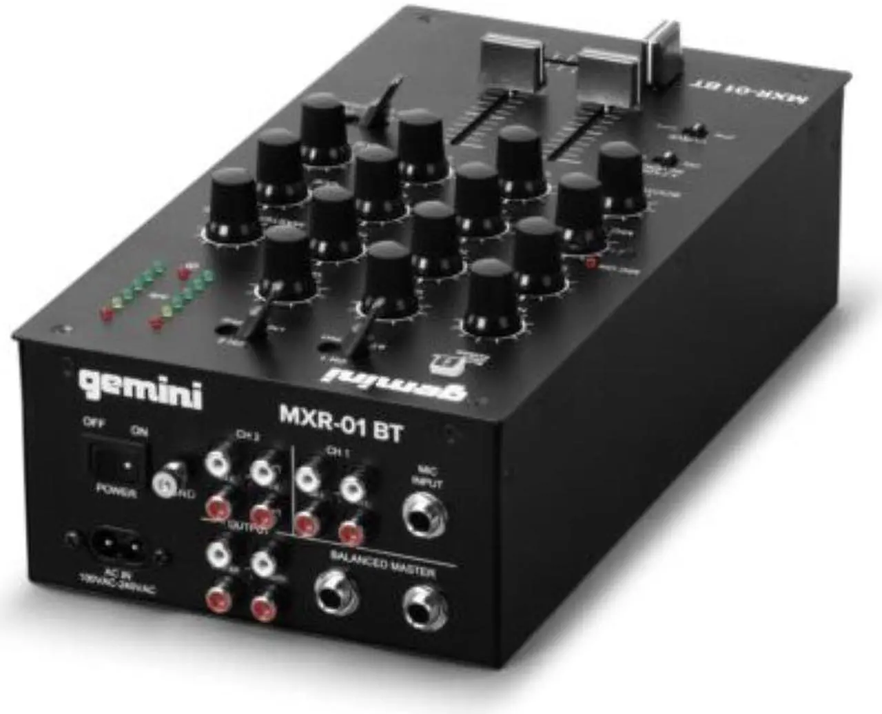 Alt view image 7 of 20 - Gemini MXR-01BT 2-Channel Professional DJ Mixer with Wireless Bluetooth