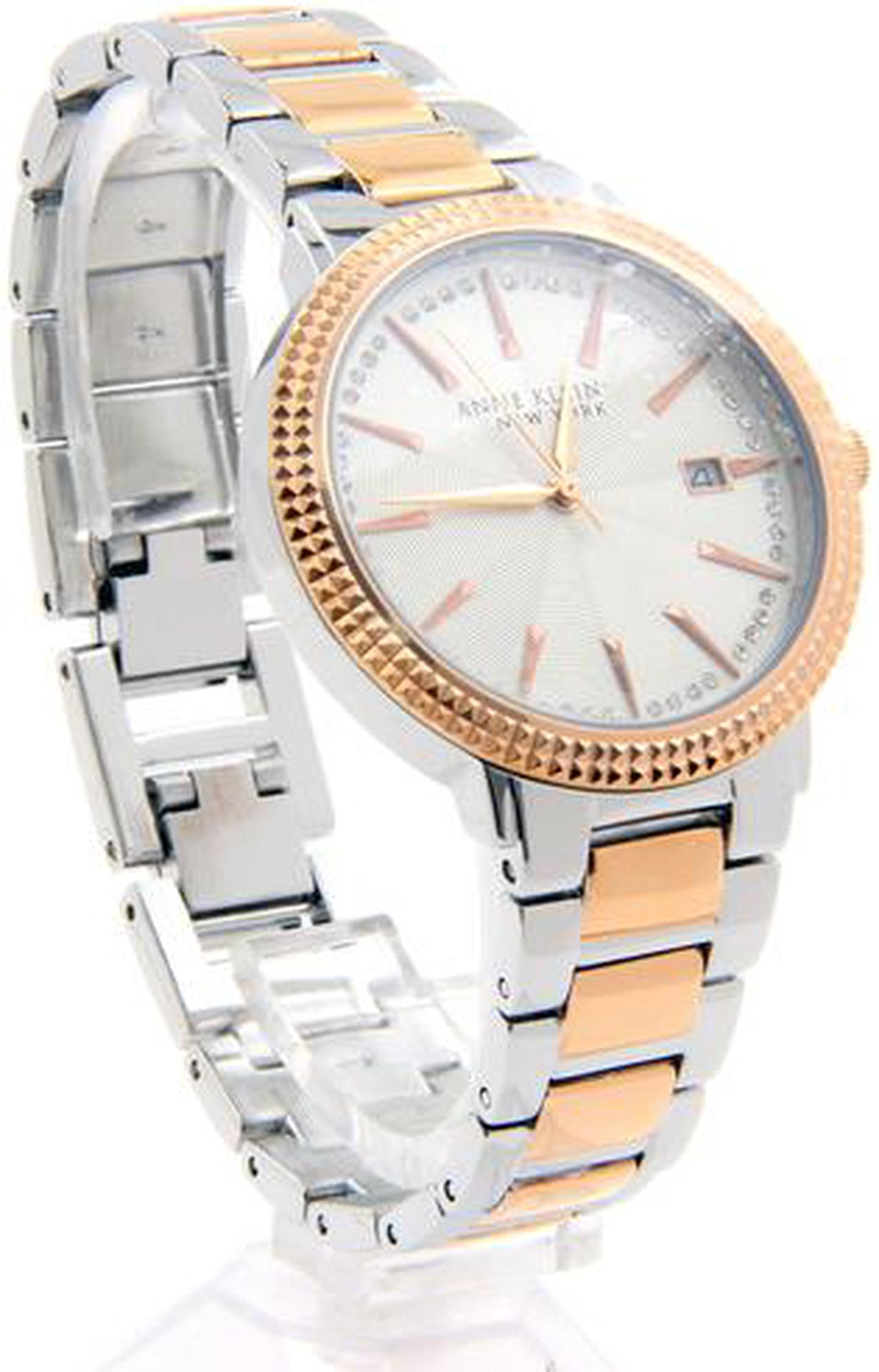 Main image of Anne Klein 12/2315SVRT Women Swarovski Crystal Rose Gold Silver Tone Bracelet