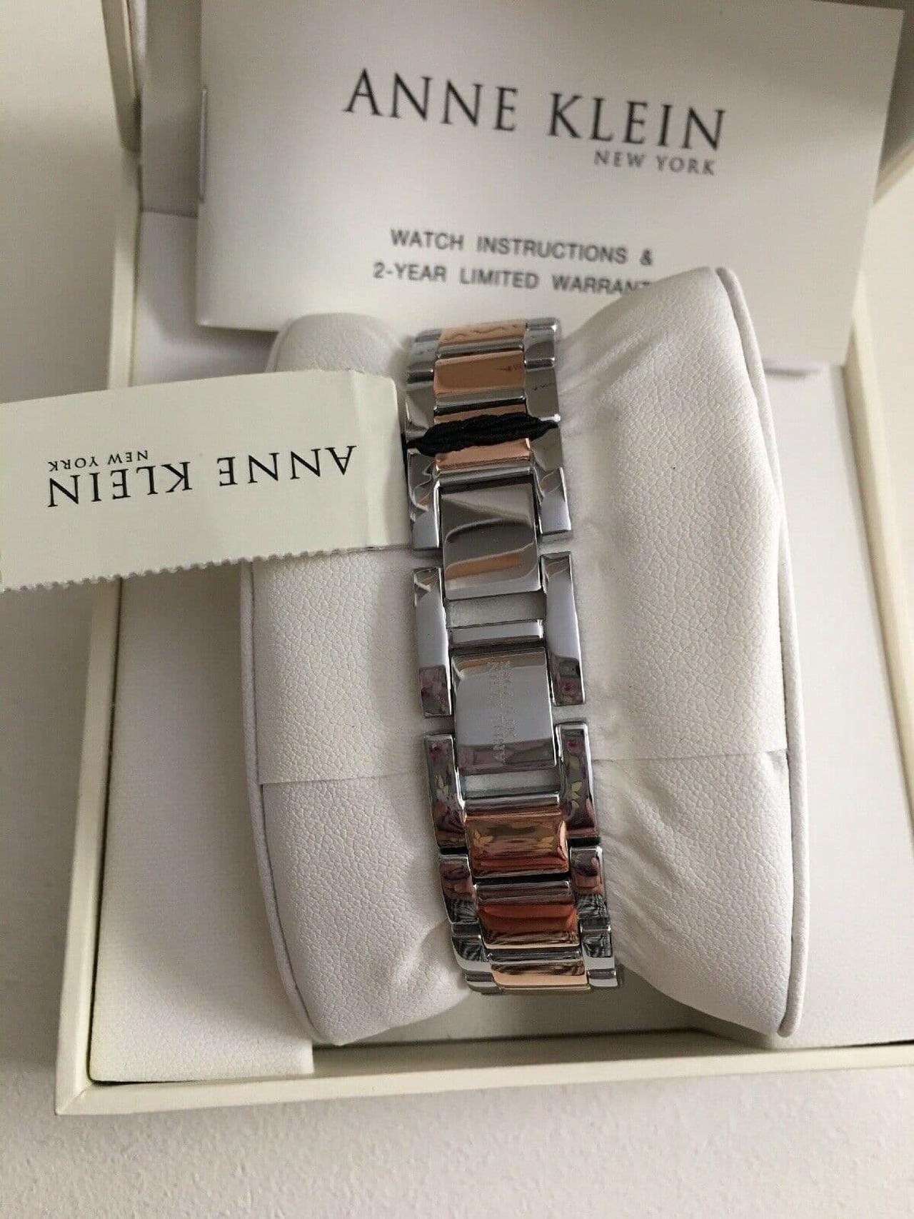 Alt view image 3 of 3 - Anne Klein 12/2315SVRT Women Swarovski Crystal Rose Gold Silver Tone Bracelet