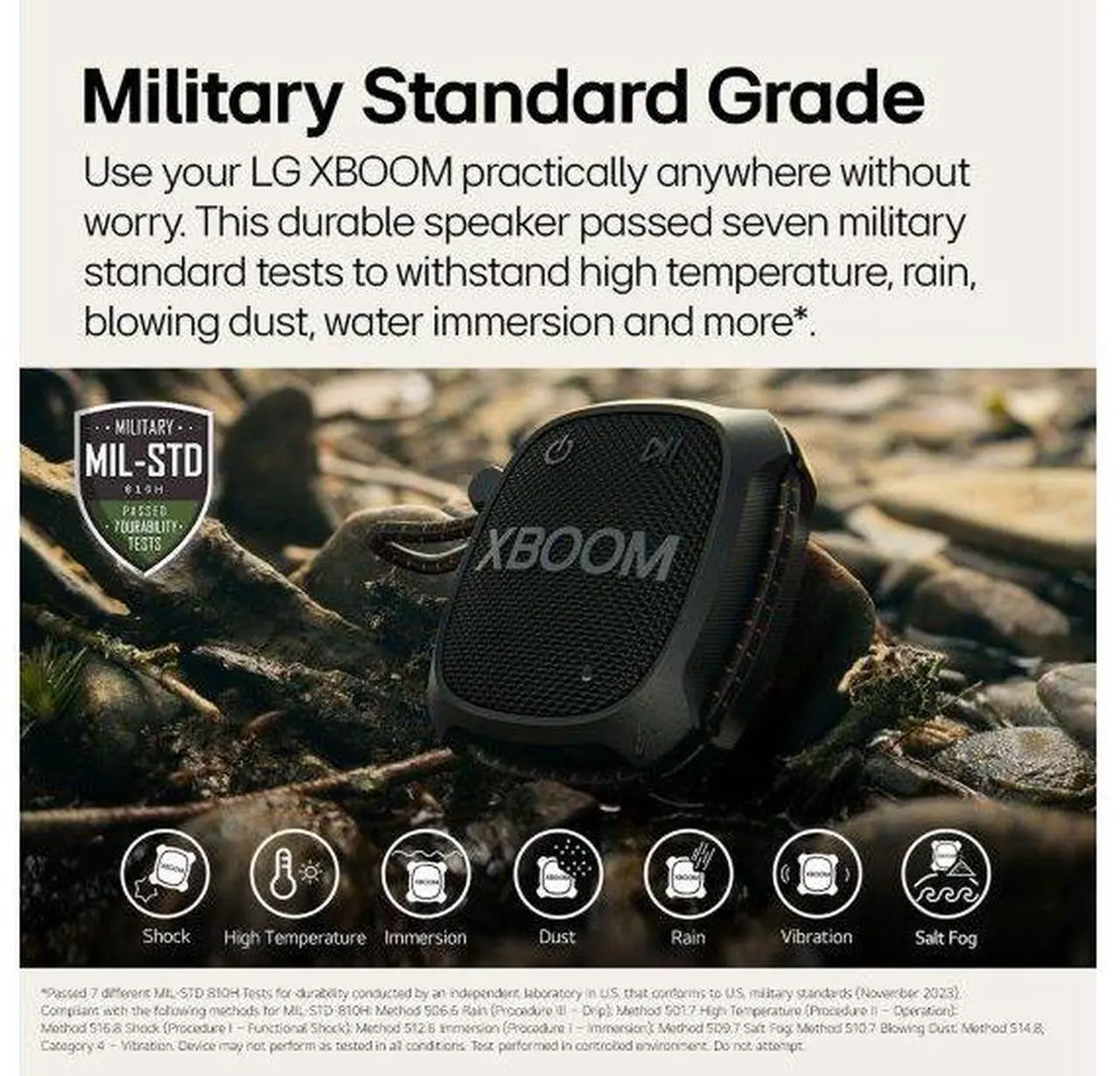 Alt view image 6 of 13 - LG XBOOM Go XG2T Portable Bluetooth Speaker IP67 Water and Dust Protection