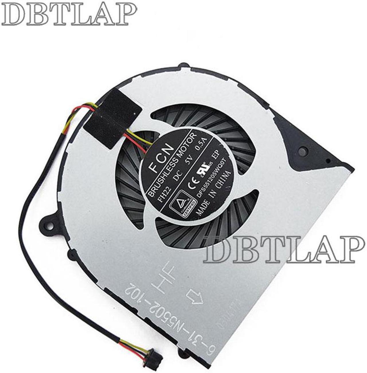 Alt view image 2 of 6 - New CPU Fan for Clevo W350DW F57 m510D1 F57 F57-D1 F57-D5R D1 D1T D2 D3 D2R 6-31-N5502-102 CPU Cooling Fan DFS551205WQ0T FH22