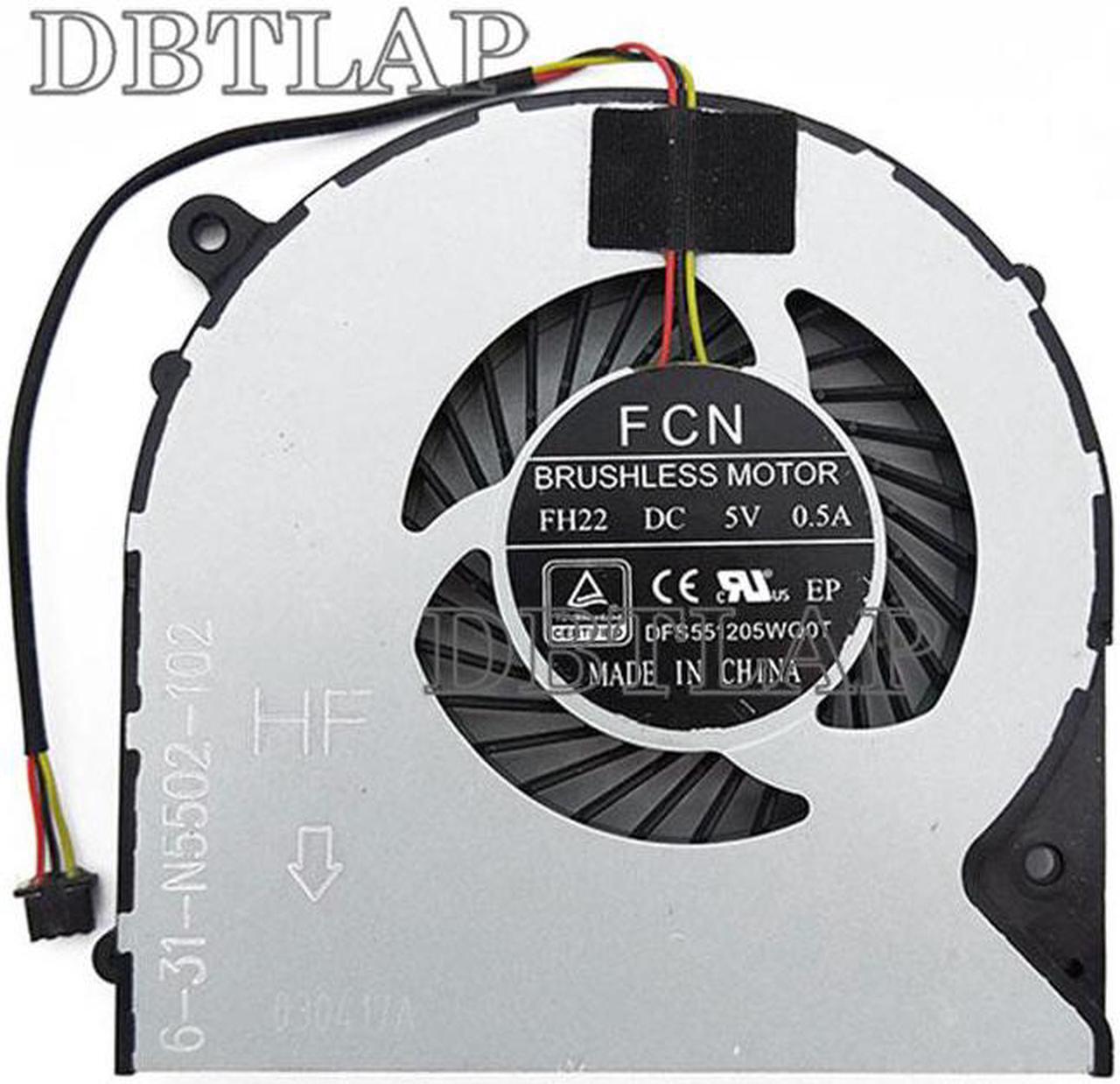 Main image of New CPU Fan for Clevo W350DW F57 m510D1 F57 F57-D1 F57-D5R D1 D1T D2 D3 D2R 6-31-N5502-102 CPU Cooling Fan DFS551205WQ0T FH22