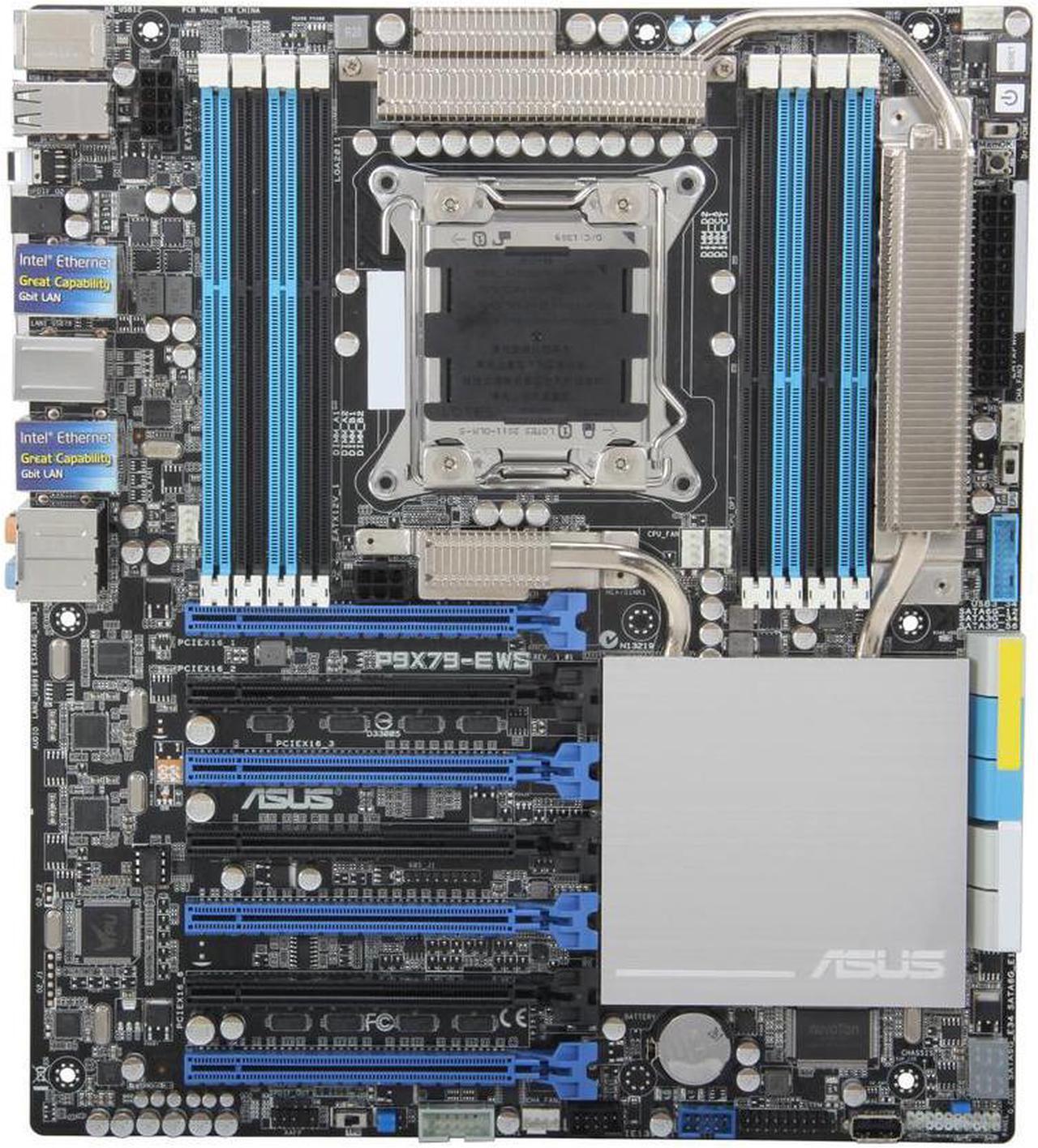 Alt view image 3 of 4 - For ASUS P9X79-E WS LGA 2011 Intel X79 SATA 6Gb/s USB 3.0 SSI CEB Intel Motherboard text working