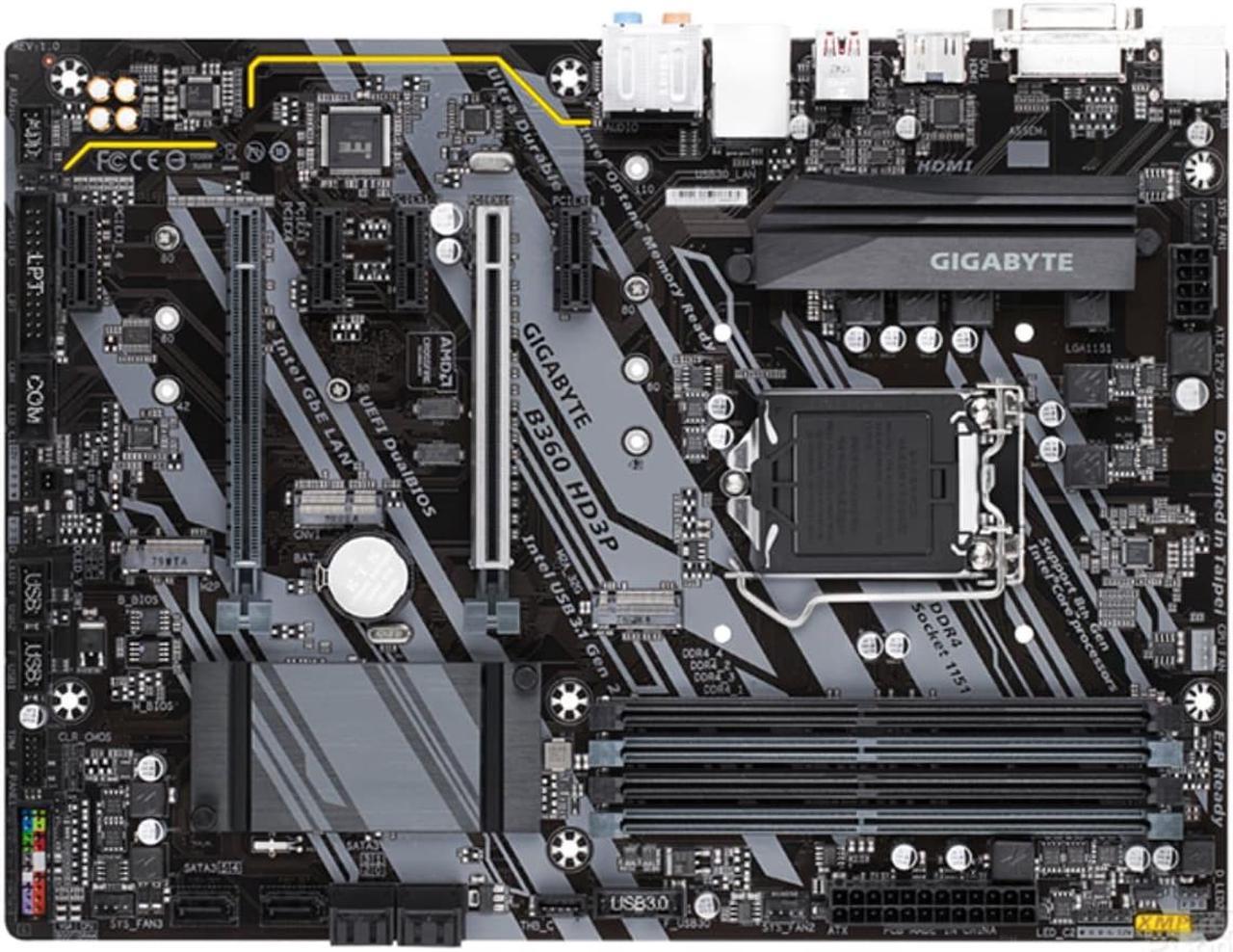 B360 HD3P  motherboard LGA 1151 DDR4  DVI VGA  B360 Micro ATX desktop mainboard