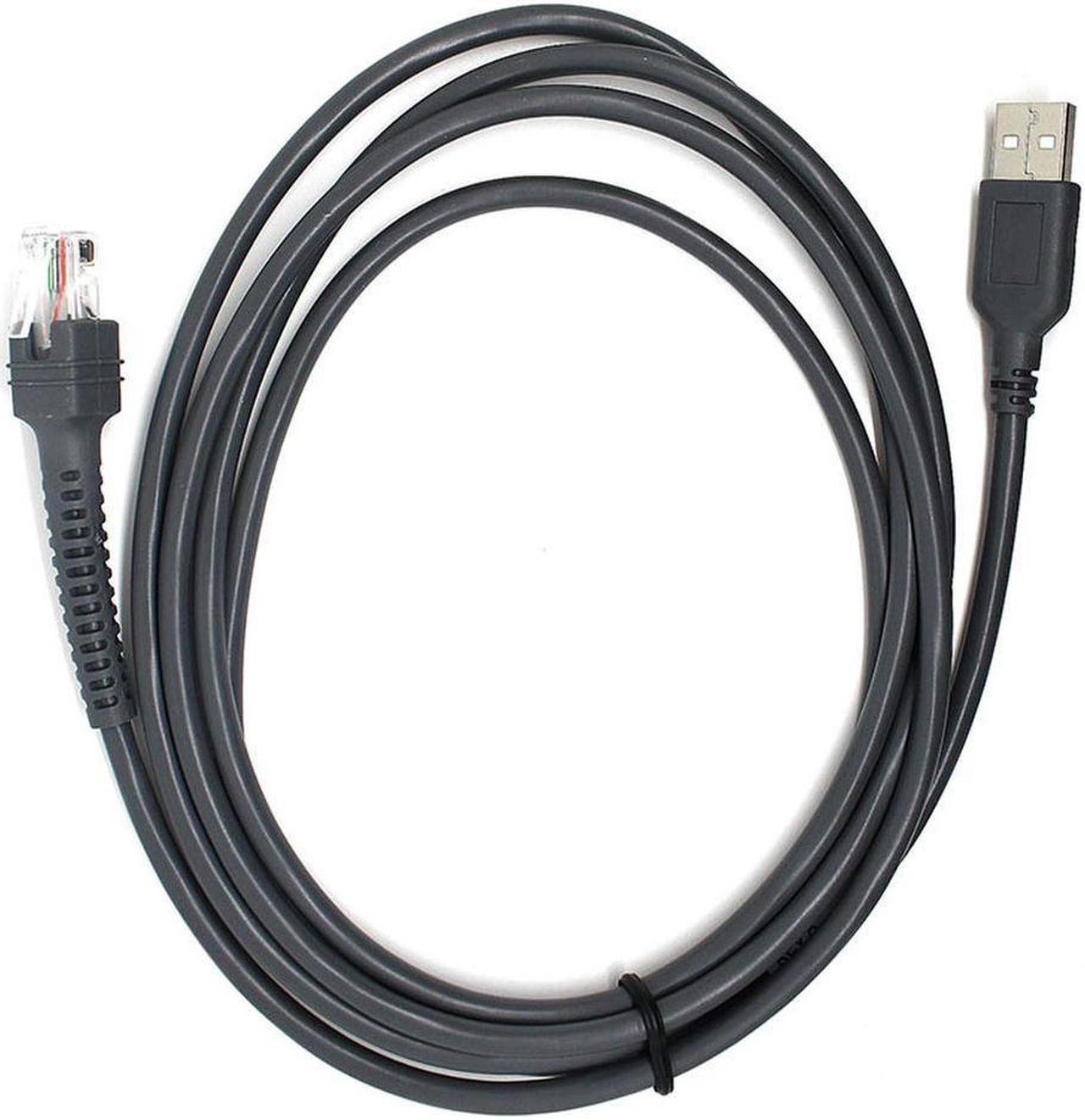 OIAGLH Kabel Usb Lurus 2M Kompatibel untuk Pemindai Symbol LS2208 LS4208 LS6608 LS9208 CBA-U01-S07ZAR, Kabel Pemindai BarCode