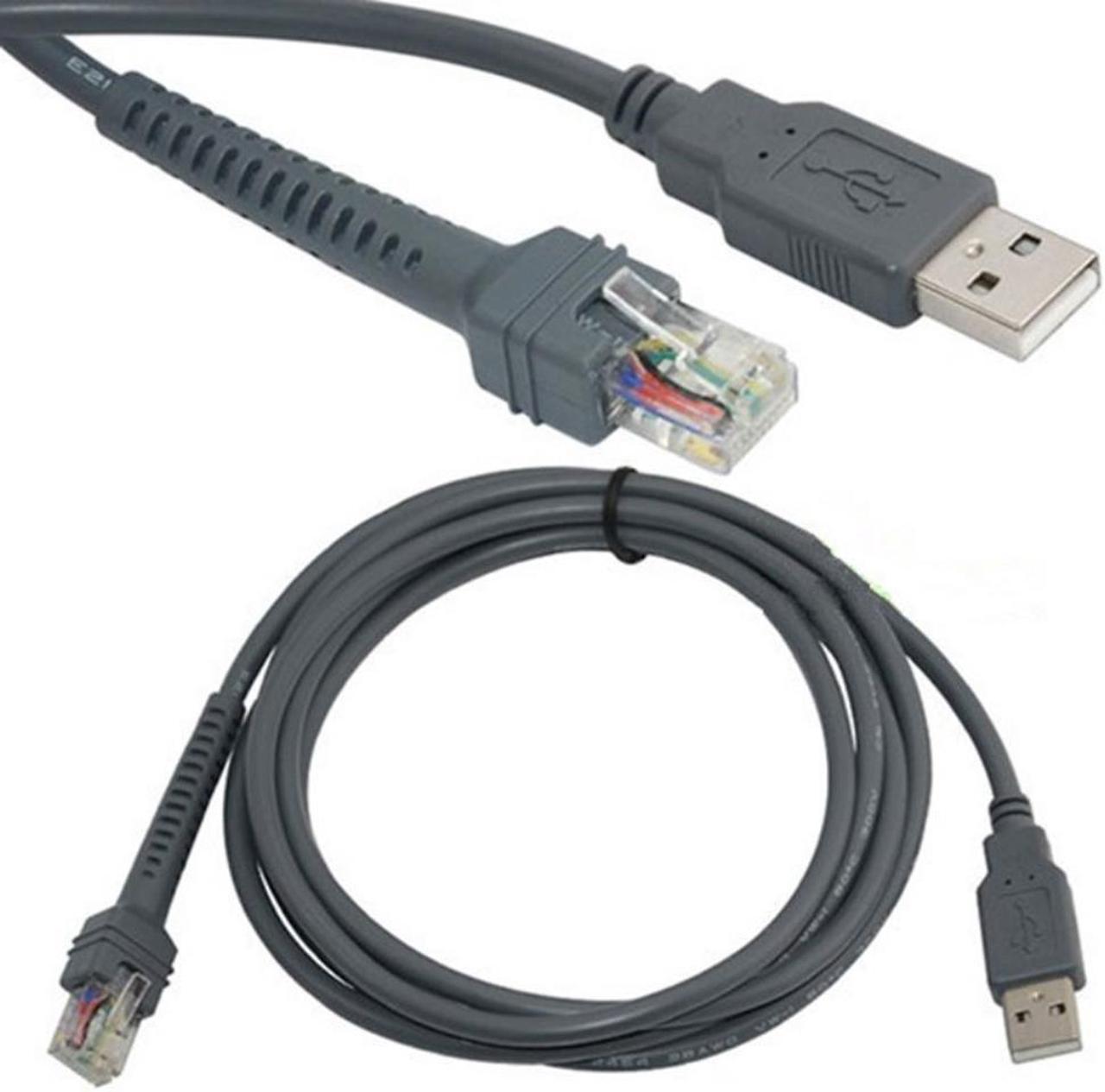 2mUSB Cable Compatible for Motorola Symbol LS2208 LS1203 CBA-U01-S07ZAR Barcode scanner Reader