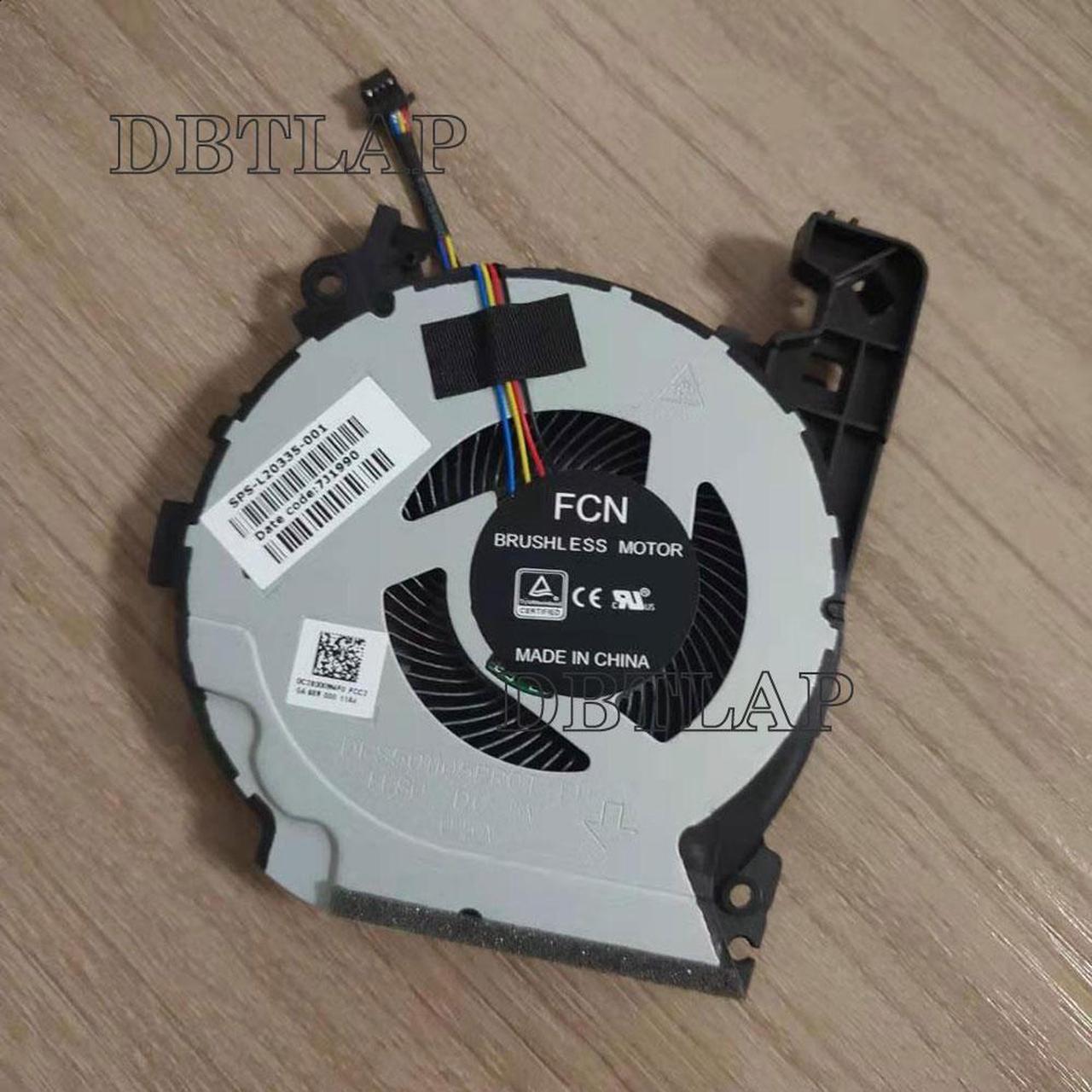 DBTLAP Laptop CPU Cooling Fan Cooler for HP Pac Gaming 4 Green Blade Pavilion 15-CX 15-cx0060TX TPN-C133