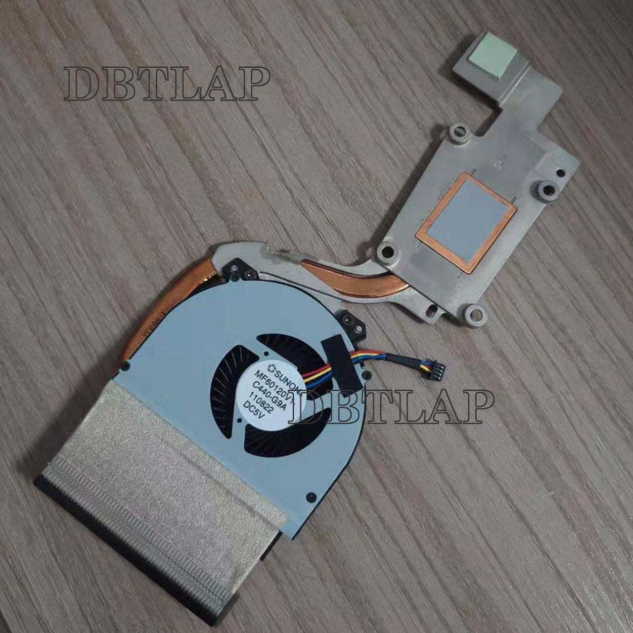 DBTLAP New For Dell Latitude E6530 MF60120V1-C440-G9A laptop cpu cooling fan 02MK5J CN-02MK5J-60362 AT0LH002ZS0 with heatsink