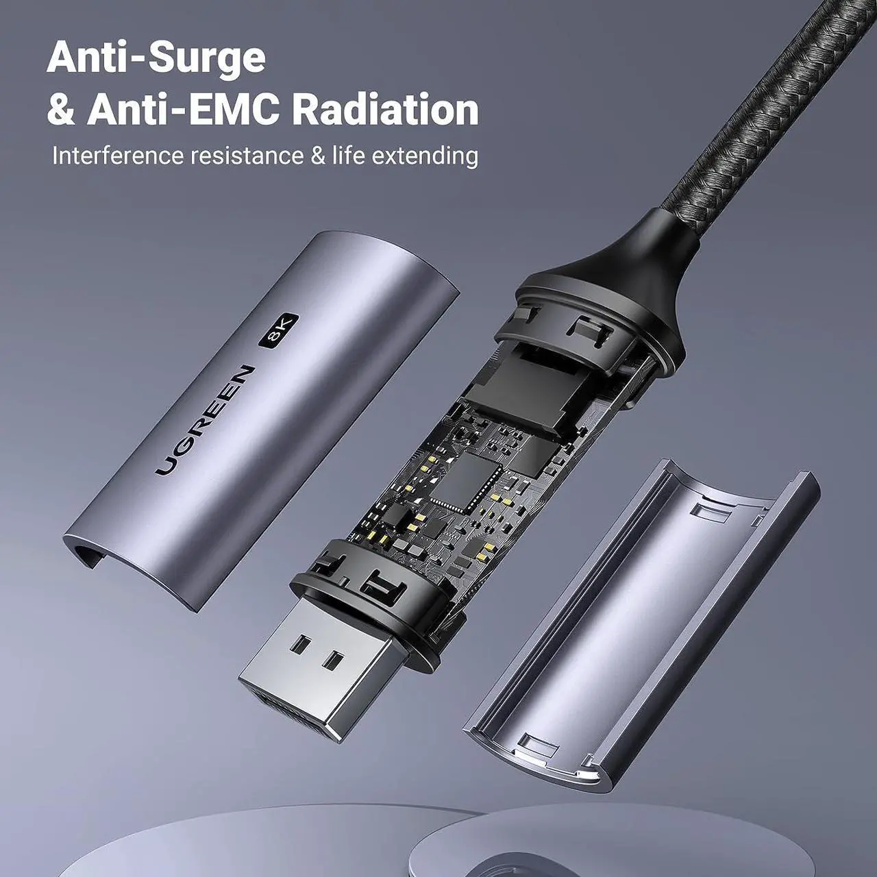 Alt view image 7 of 7 - USB C to DisplayPort 1.4 Cable 8K@60Hz 4K@240Hz Thunderbolt 4/3 to DisplayPort Cord USB C to DP 1.4 32.4 Gbps Alu Braided Compatible with MacBook Pro/Air iPad Mac Mini Galaxy XPS 15 6.6FT
