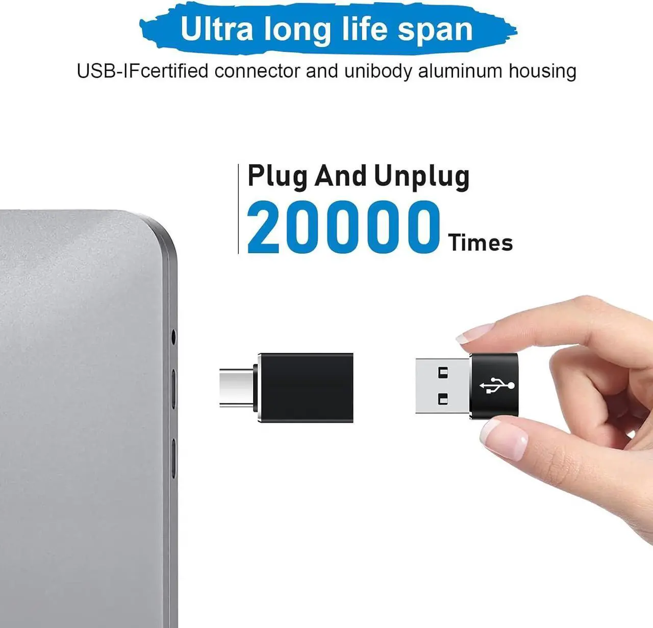 Alt view image 5 of 7 - ???????? [4 Pack] USB C to USB Adapter [USB-C to USB-A] USB to USB C Adapter [USB A to USB C] for Samsung/iPhone/PC/Airpods/iPad/MacBook/Laptop/CarPlay Female Adapter Data Transfer & Fast Charging
