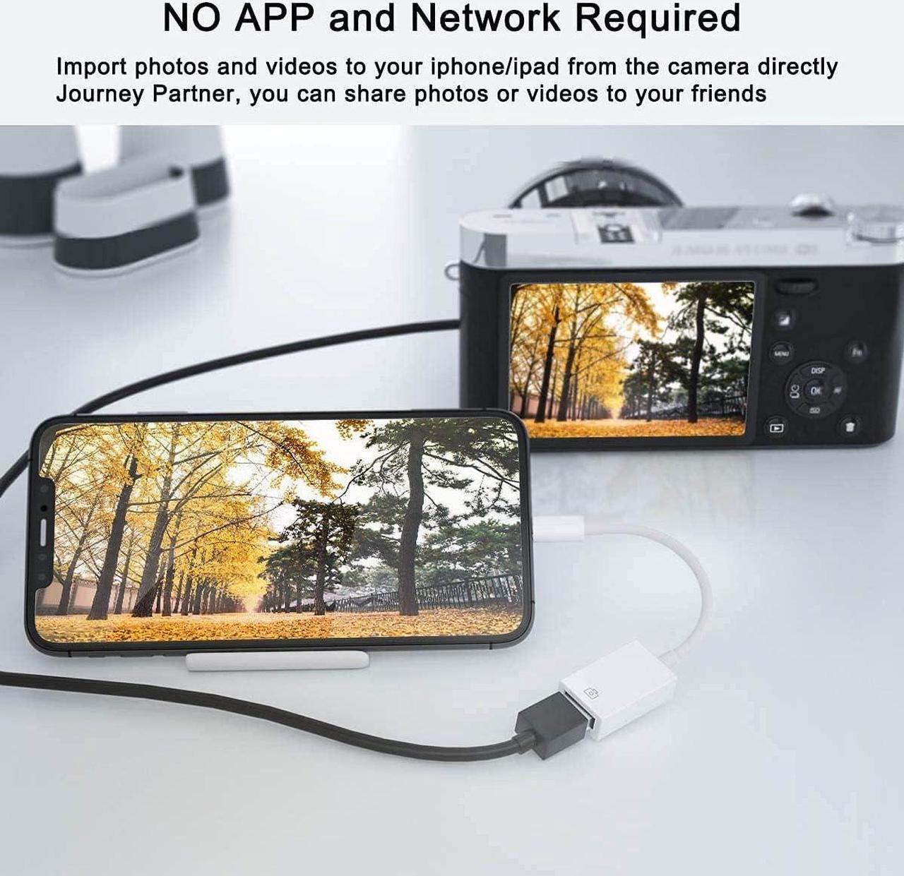 Alt view image 5 of 7 - Apple MFi Certified Lightning to USB Camera Adapter for iPhone/iPad Female USB 3.0 OTG Cable Adapter Support Connect Camera USB Flash Drive Card Reader MIDI Keyboard Mouse