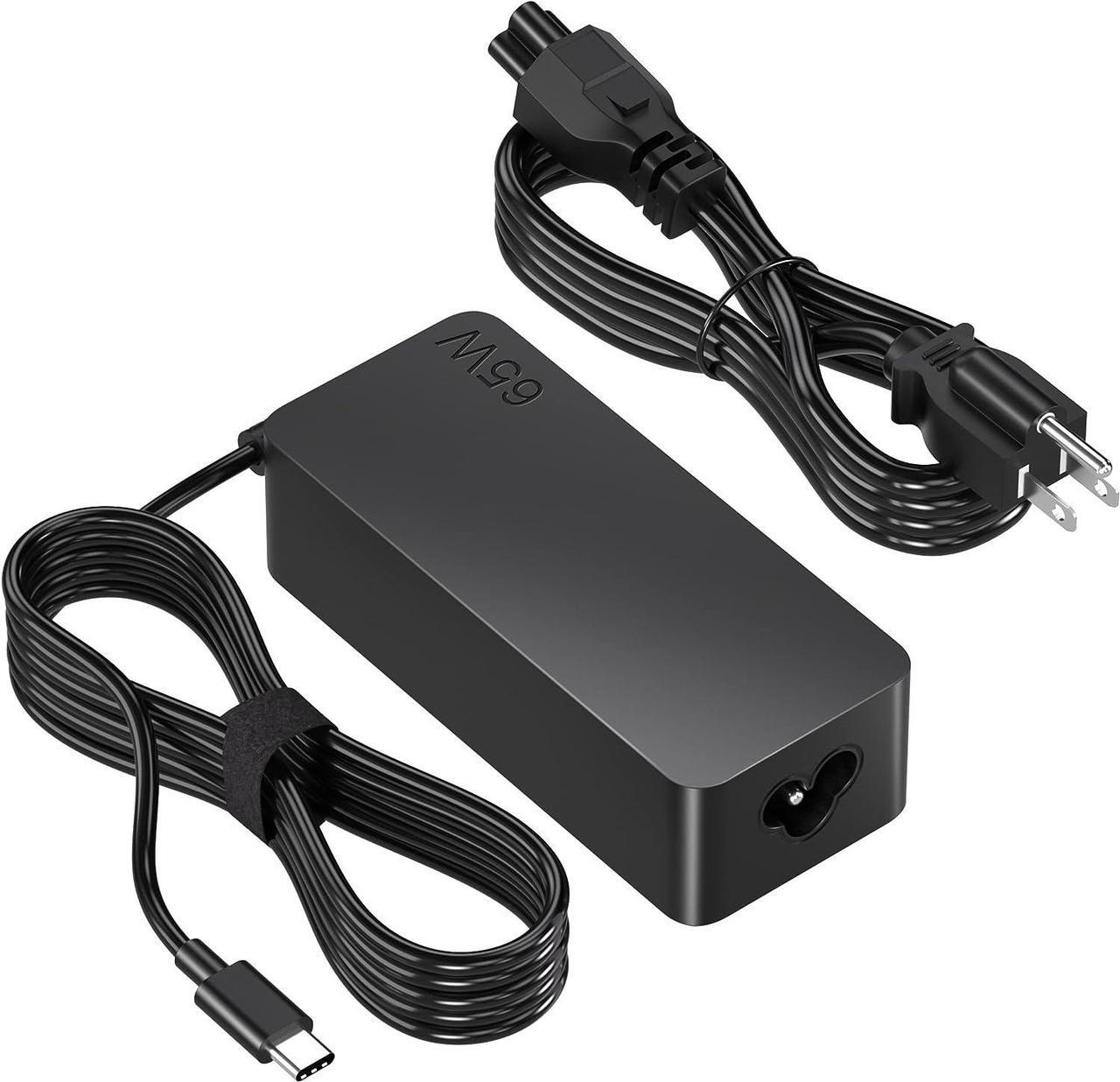 Main image of Lenovo Laptop Charger 65W 45W AC Adapter USB C Power Supply Computer Charger Power Cord for Lenovo Ideapad Thinkpad MacBook Pro HP Dell Samsung Nintendo Switch and More USB C Laptops or Phones