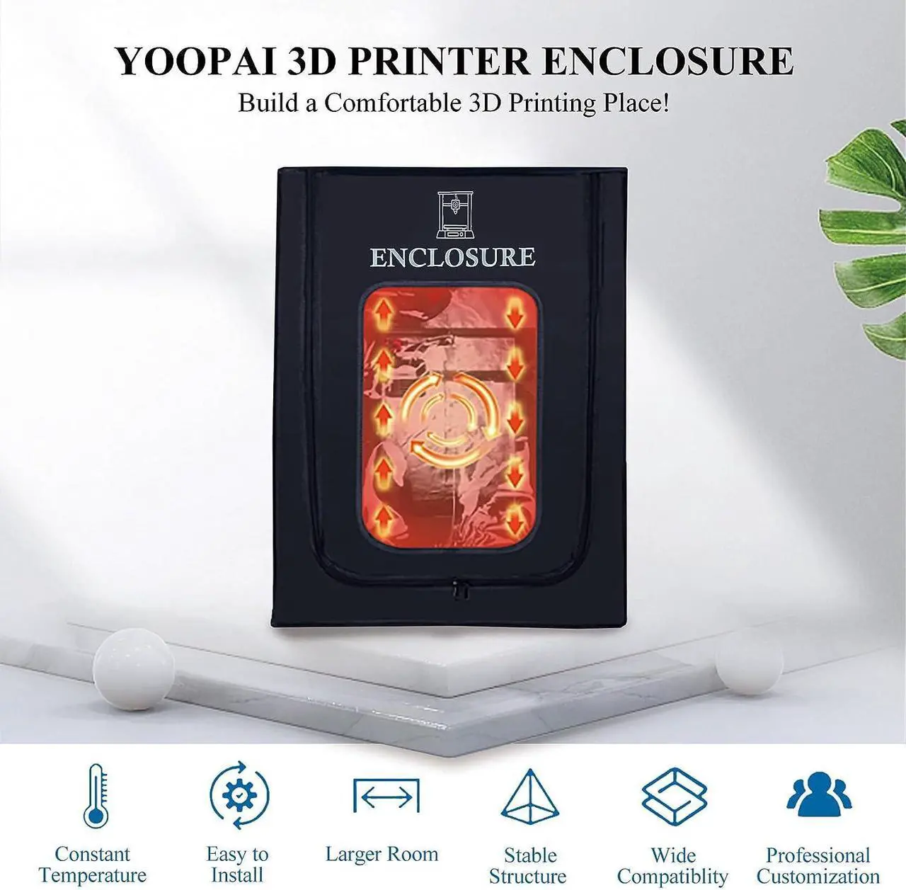 Alt view image 2 of 6 - 3D Printer Enclosure for Creality Ender 3/ Ender 3 Pro/Ender 3 V2-Fireproof & Dustproof Tent Constant Temperature Protective Cover for Anycubic Elegoo 3D Printers 25.6 ×21.6 ×29.5