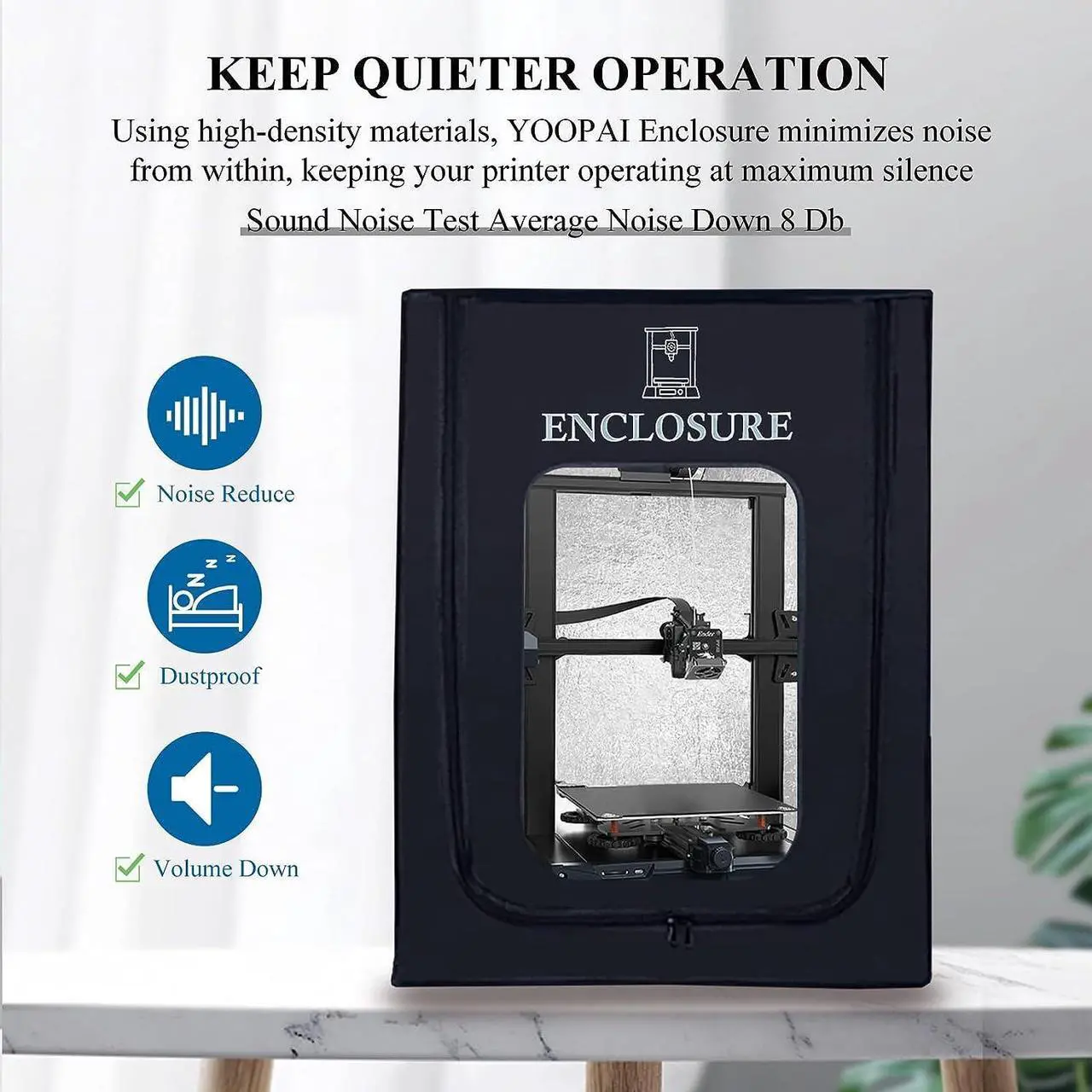 Alt view image 4 of 6 - 3D Printer Enclosure for Creality Ender 3/ Ender 3 Pro/Ender 3 V2-Fireproof & Dustproof Tent Constant Temperature Protective Cover for Anycubic Elegoo 3D Printers 25.6 ×21.6 ×29.5
